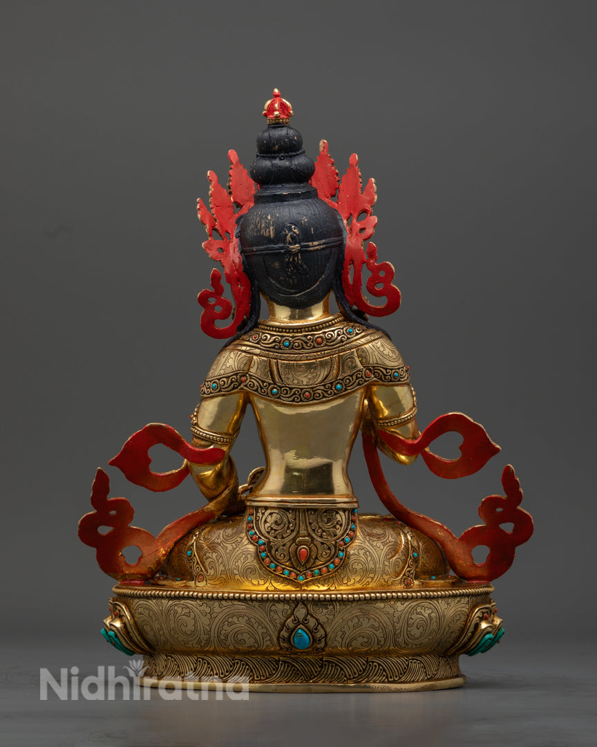 Buddhist Vajrasattva Statue | 24k Gold Gilded