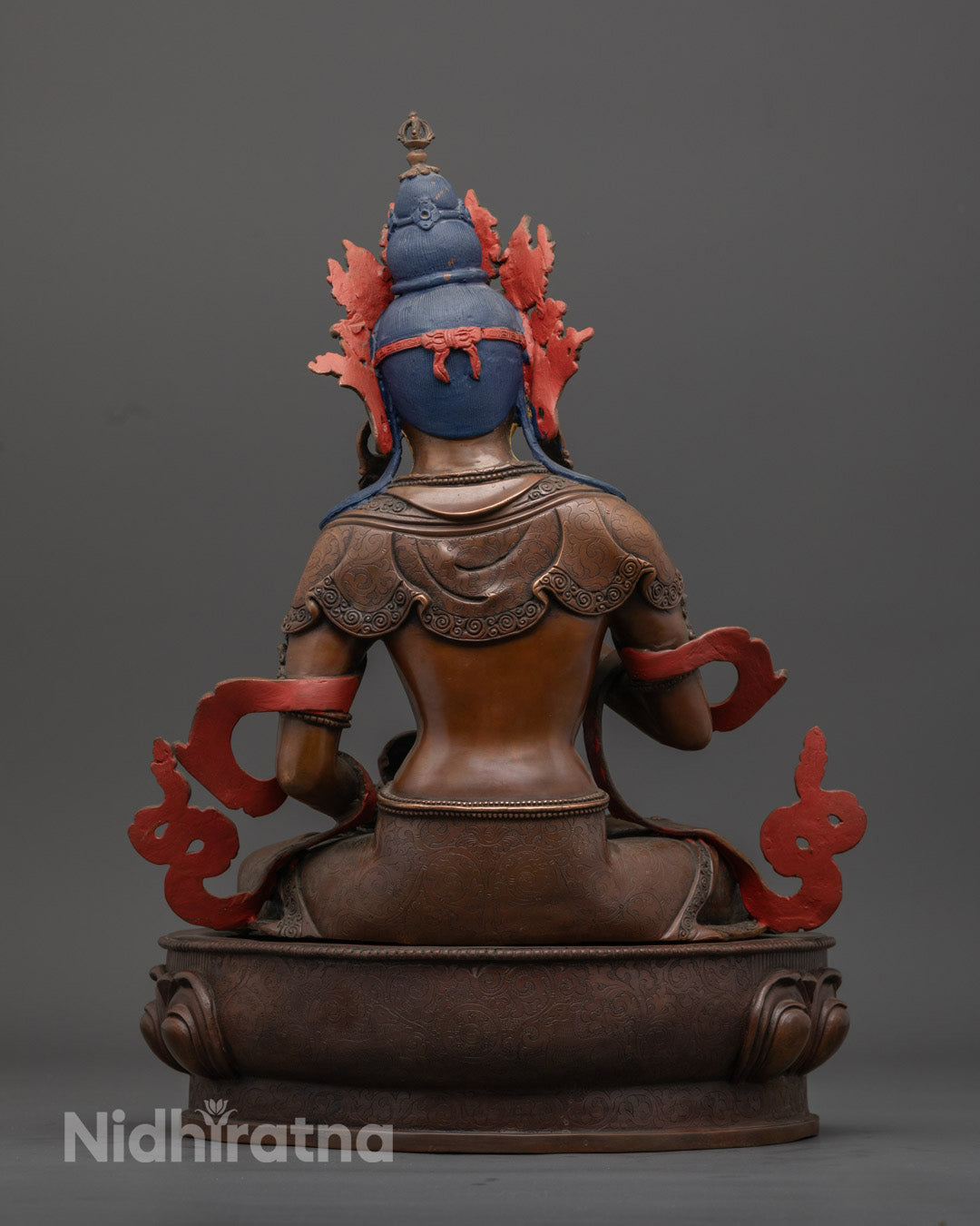 Vajrasattva Statue | Nepalese Copper Art with Gold Highlights