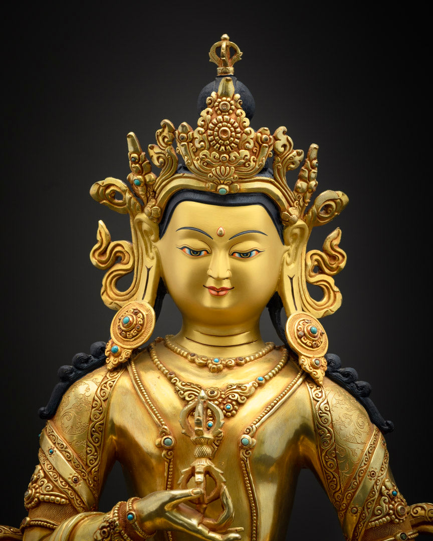 Vajrasattva Sadhana Statue | Dorje Sempa Sculpture for Purification and Enlightenment