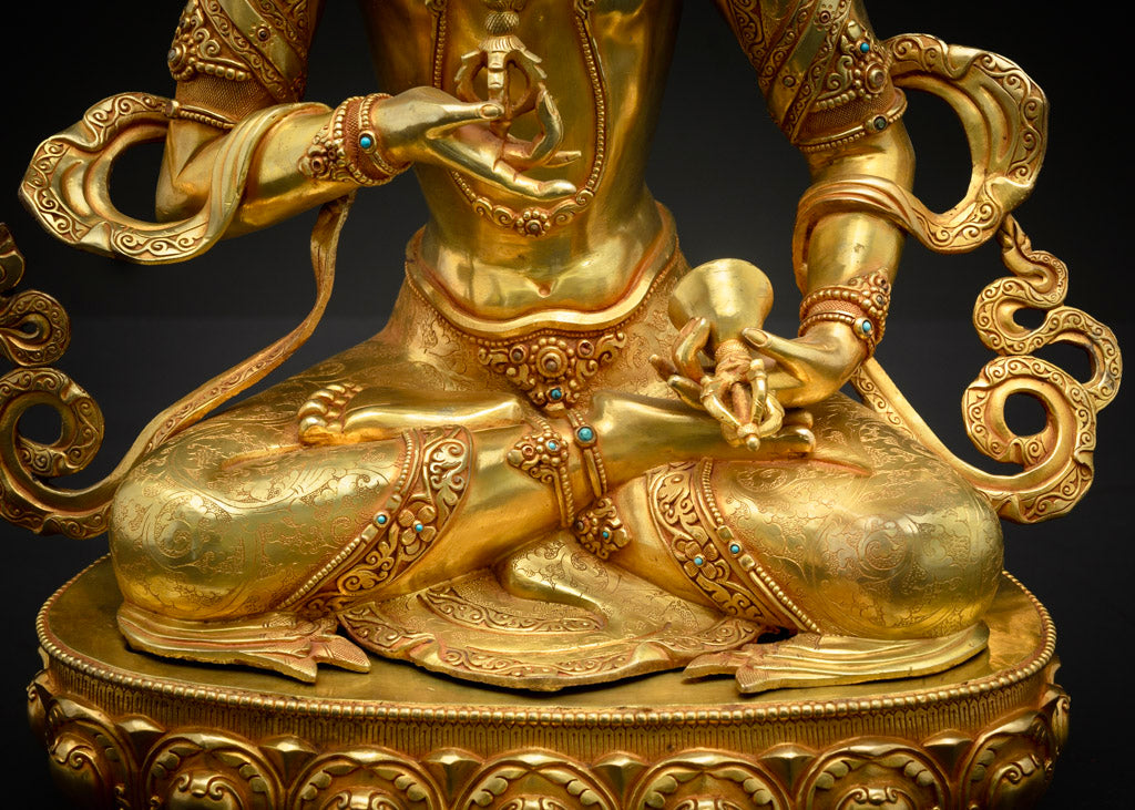 Vajrasattva Sadhana Statue | Dorje Sempa Sculpture for Purification and Enlightenment