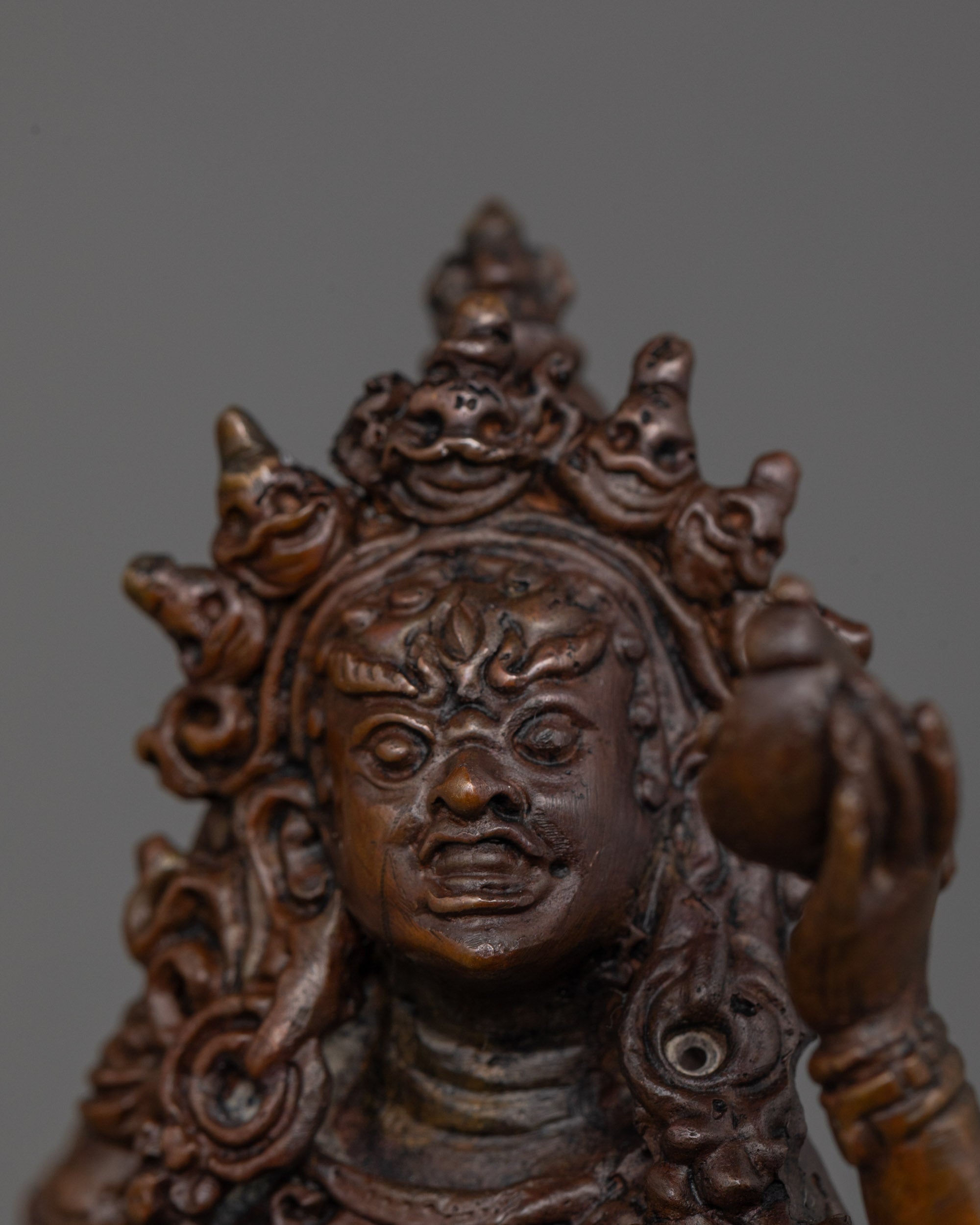 Fierce Vajrayogini Oxidized Statue | Tibetan Tantric Goddess Sculpture