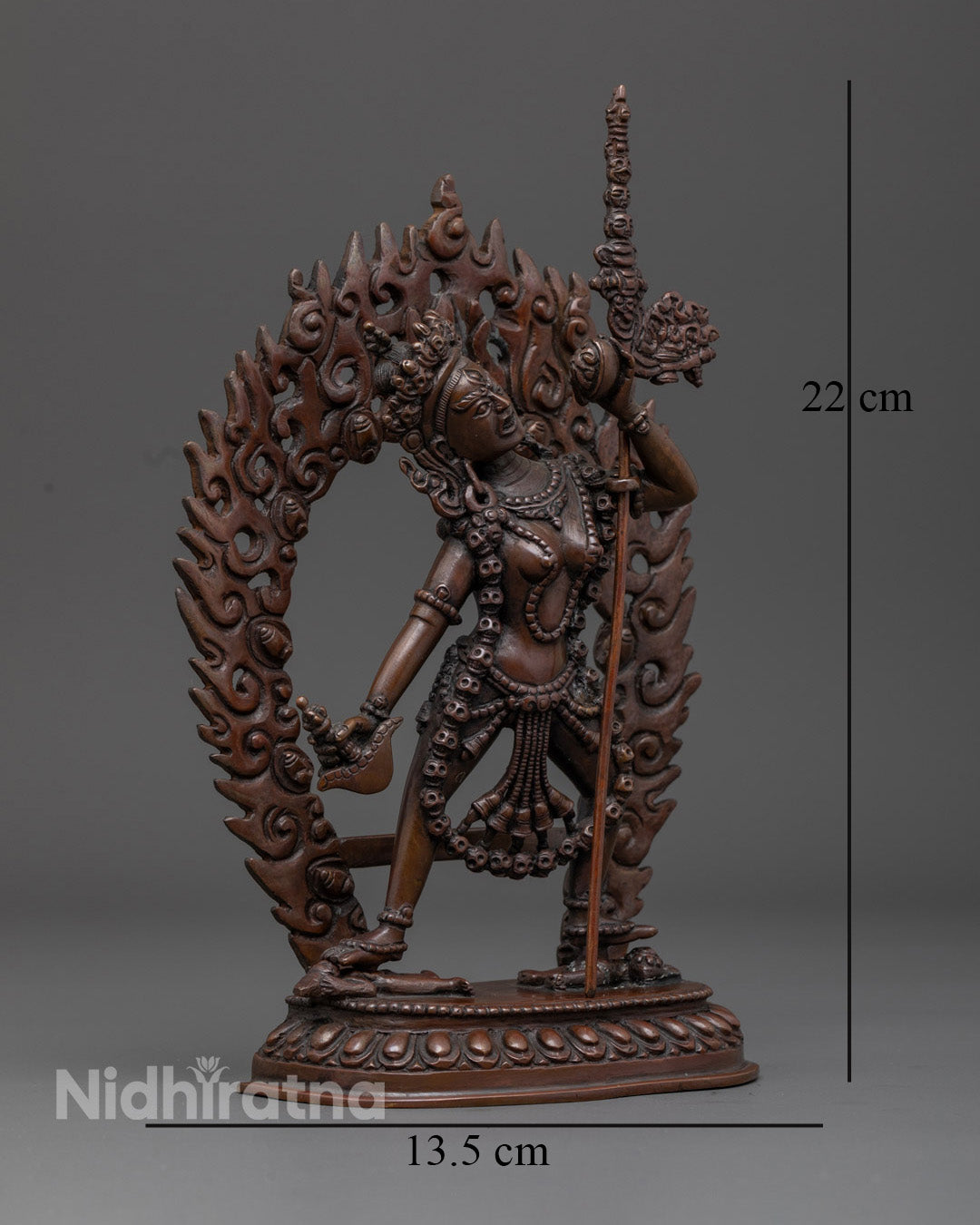 Vajrayogini Statue with Oxidized Finish | The Diamond Female Yogi