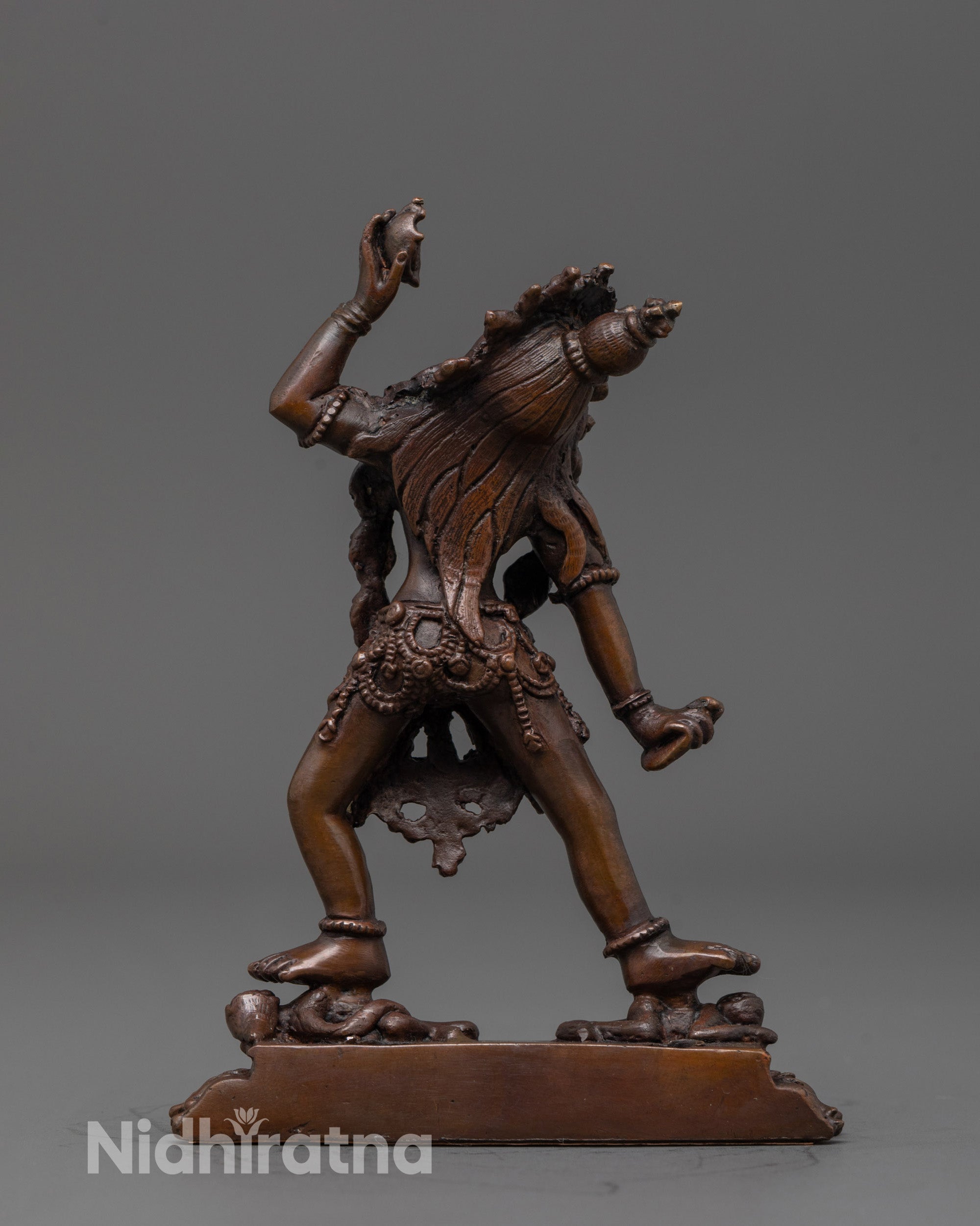 Fierce Vajrayogini Oxidized Statue | Tibetan Tantric Goddess Sculpture