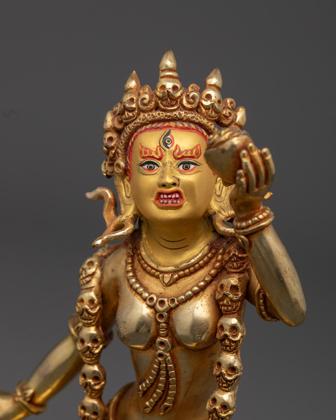 Dakini Vajrayogini Gold Statue | Symbol of Triumph over Ignorance