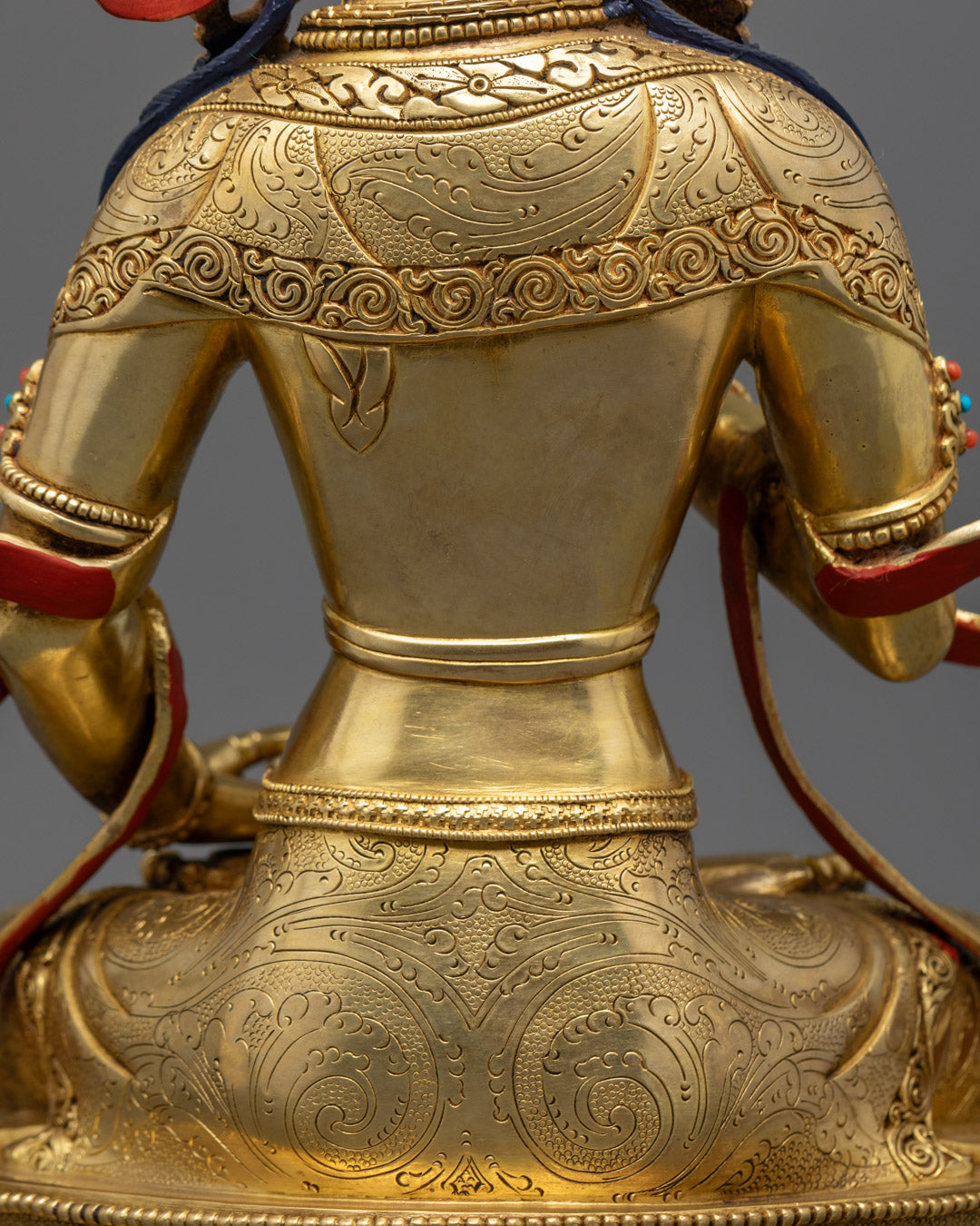 Vajrasattva Sculpture | Gold-Gilded Himalayan Statue