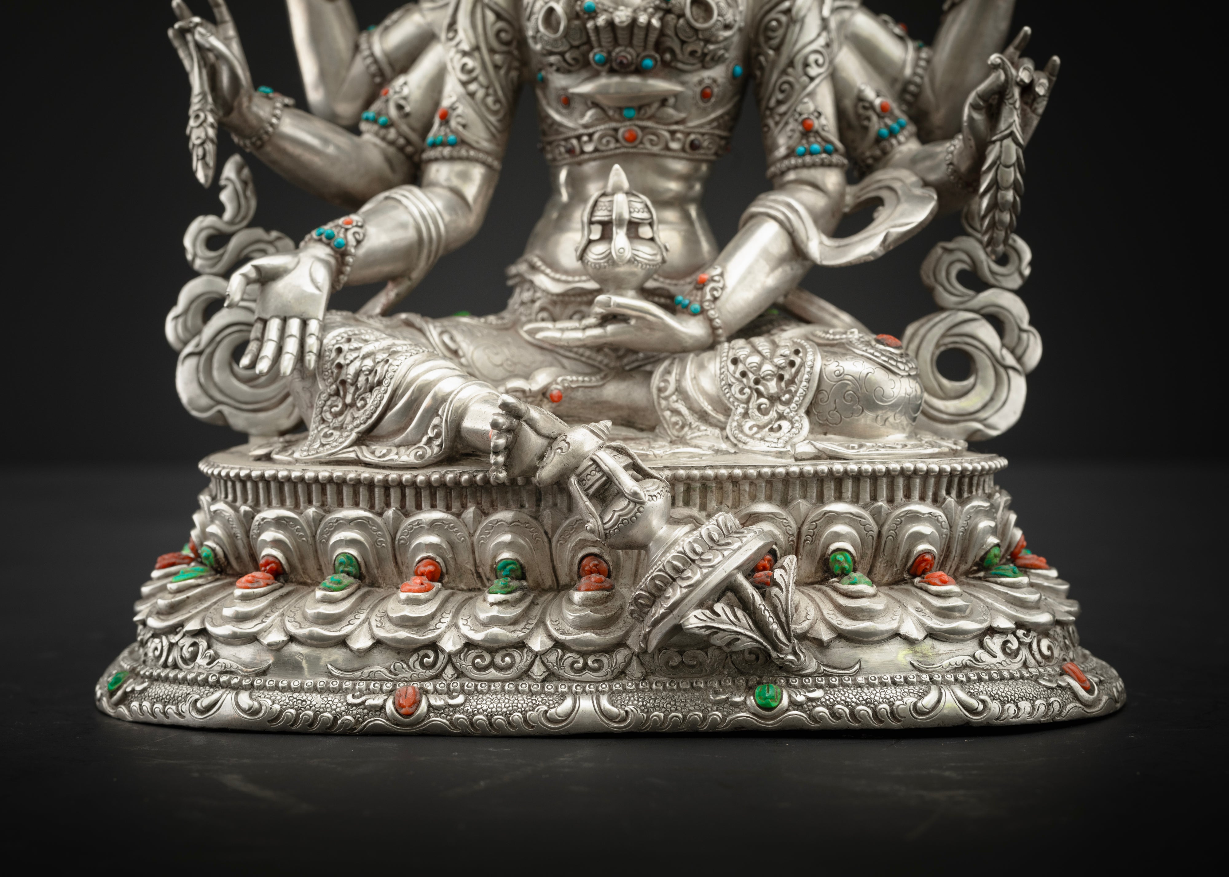 Pure Sliver Vasudhara Statue: Perfect for Meditation
