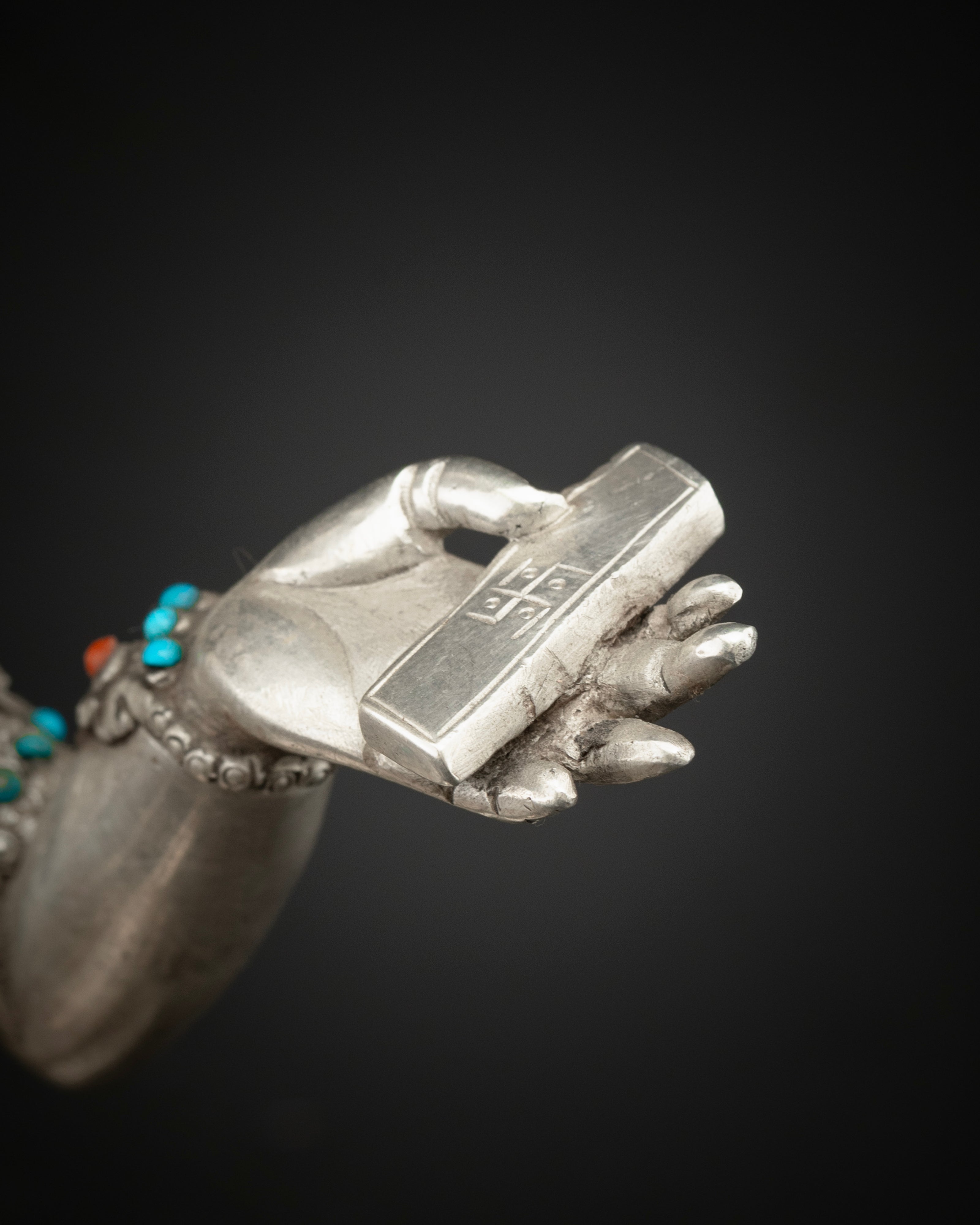 Pure Sliver Vasudhara Statue: Perfect for Meditation