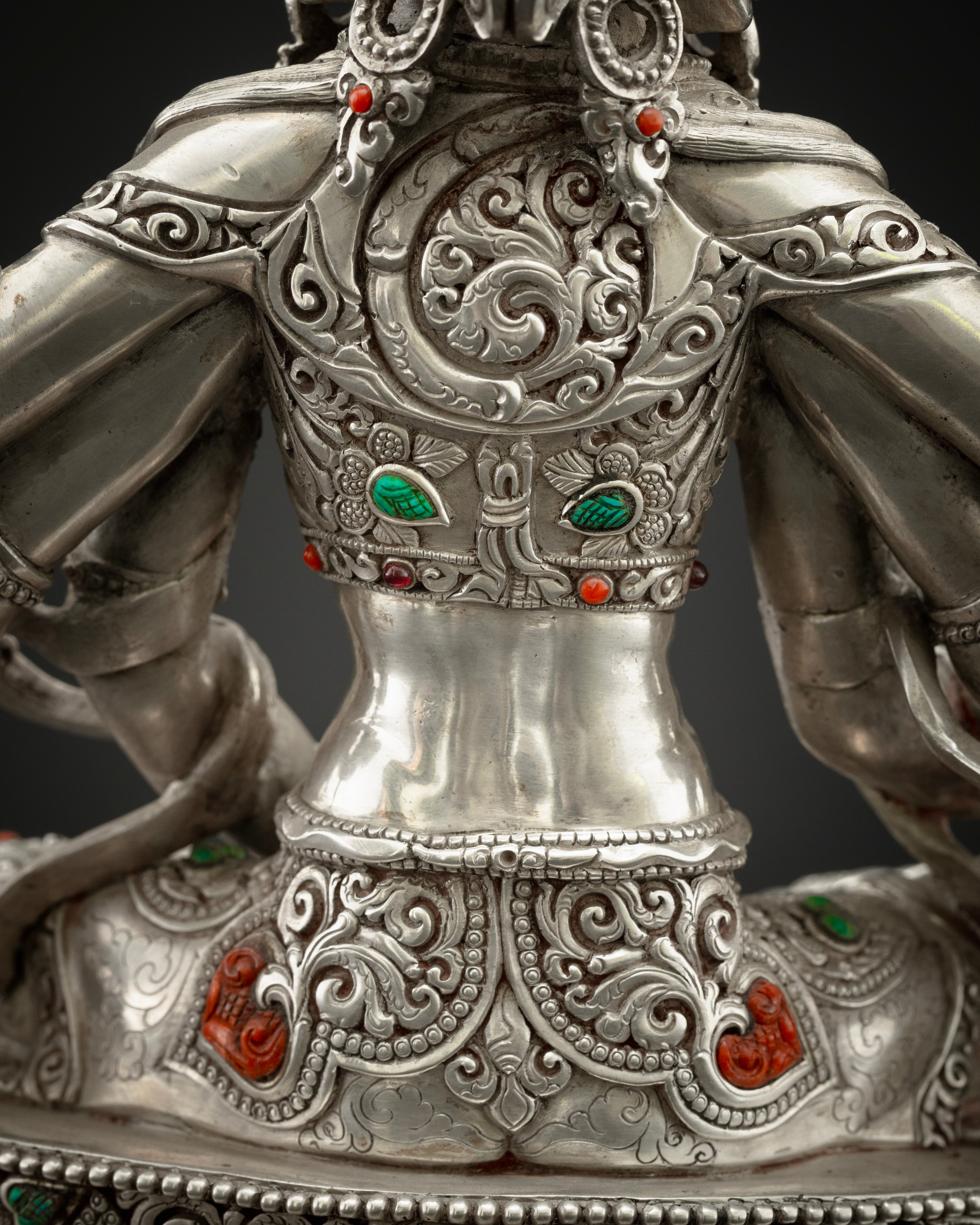 Pure Sliver Vasudhara Statue: Perfect for Meditation