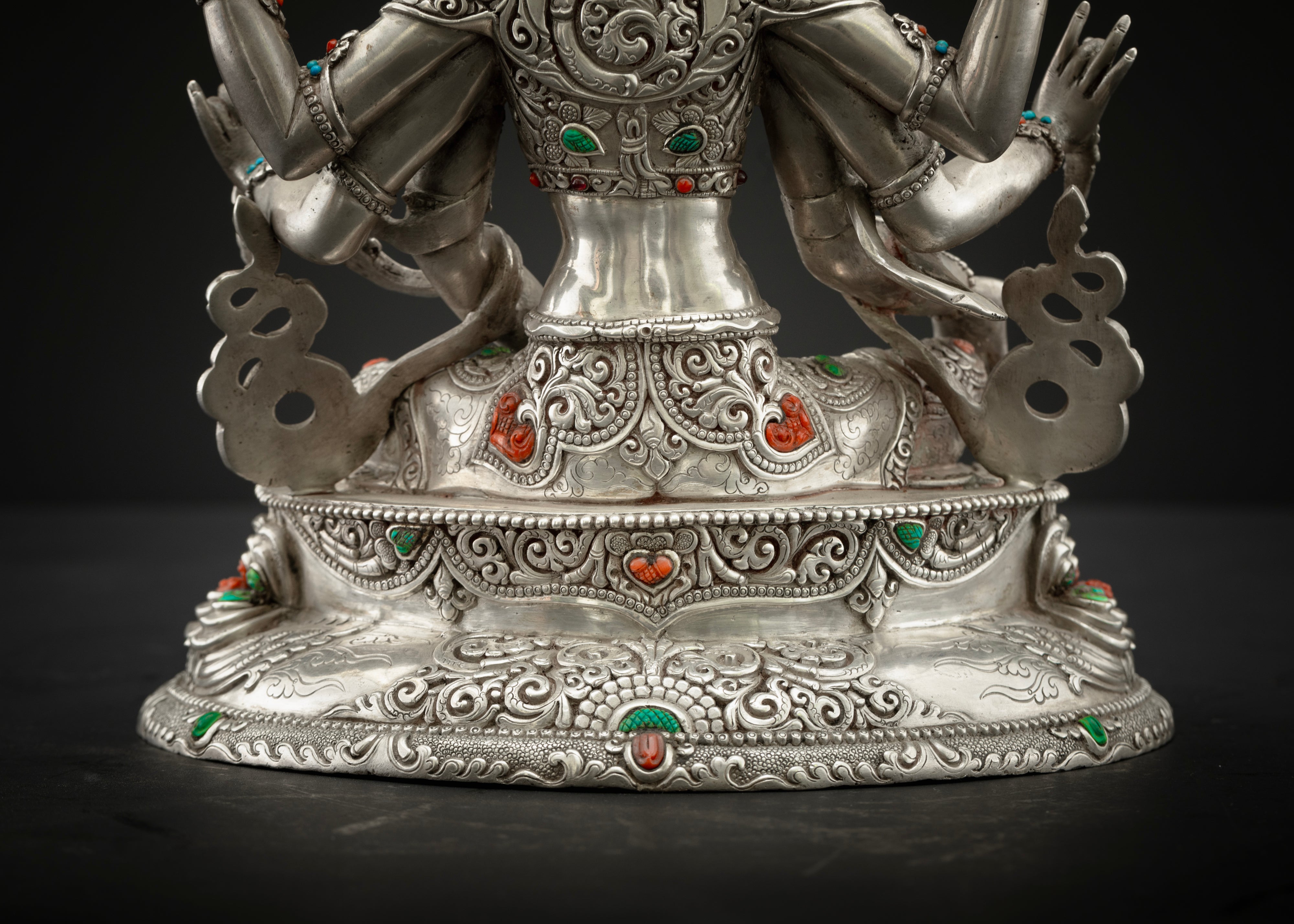 Pure Sliver Vasudhara Statue: Perfect for Meditation