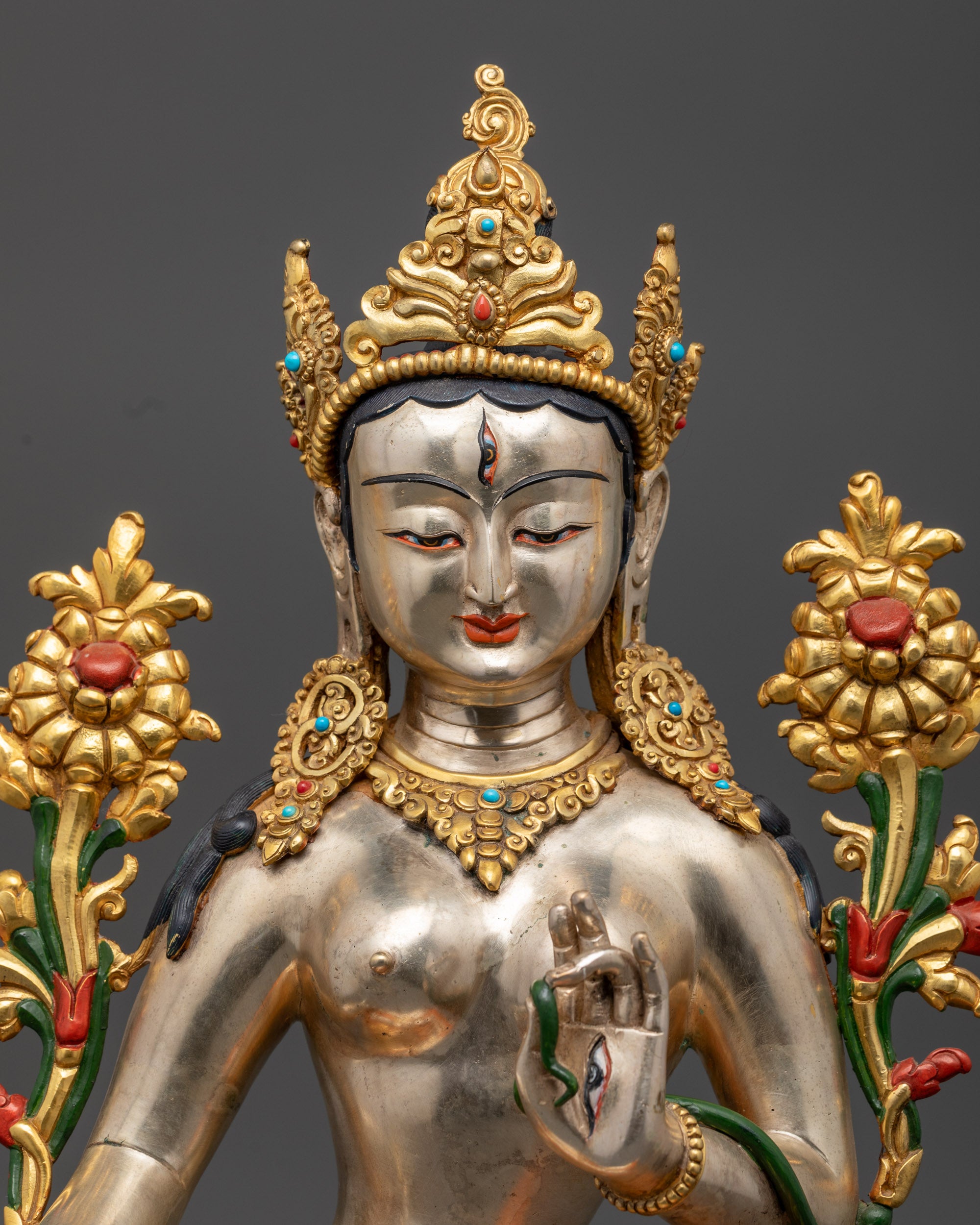 Tibetan White Tara Statue | Divine Feminine Energy