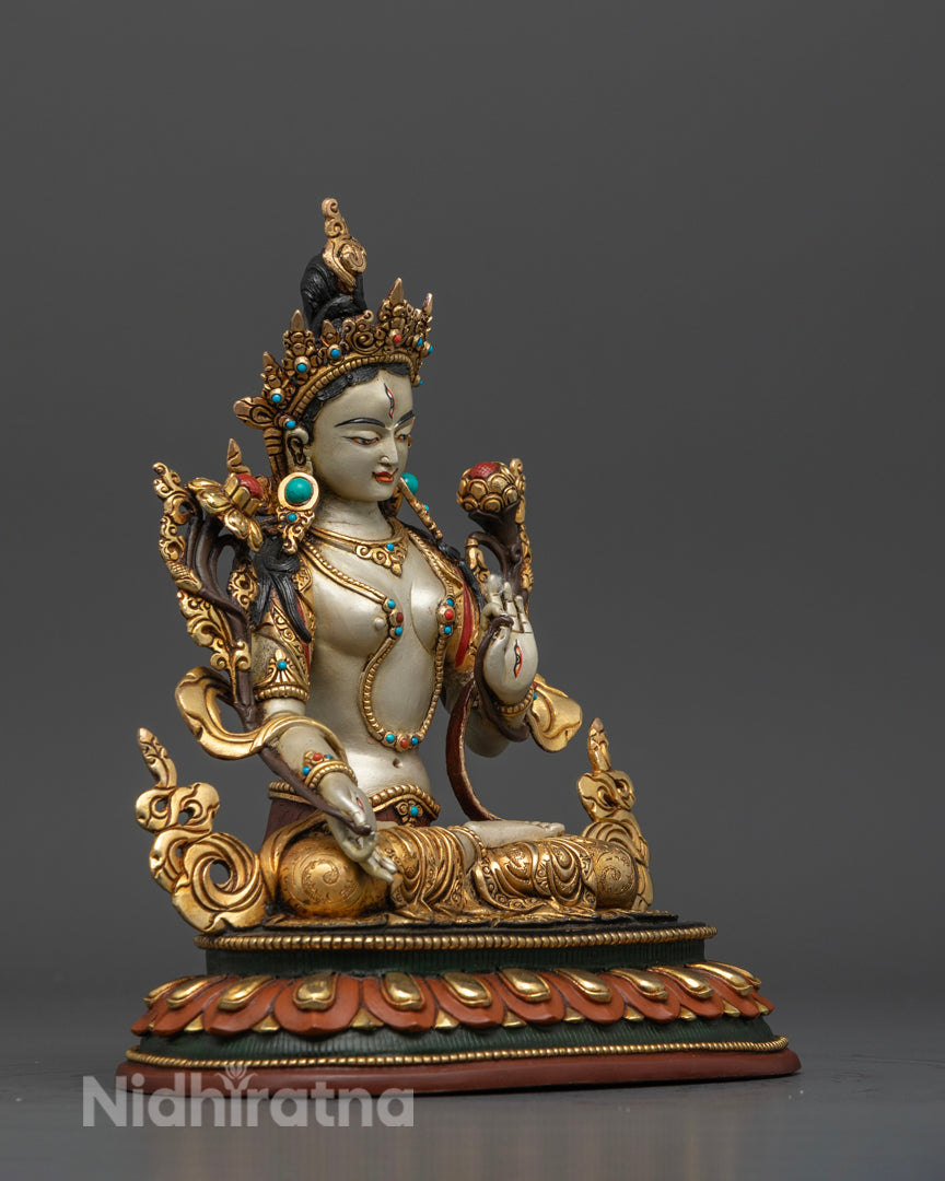 White Tara Statue | Handcrafted Spiritual Sculpture