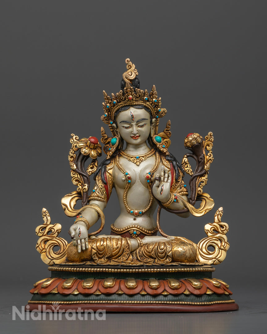 White Tara Statue | Handcrafted Spiritual Sculpture