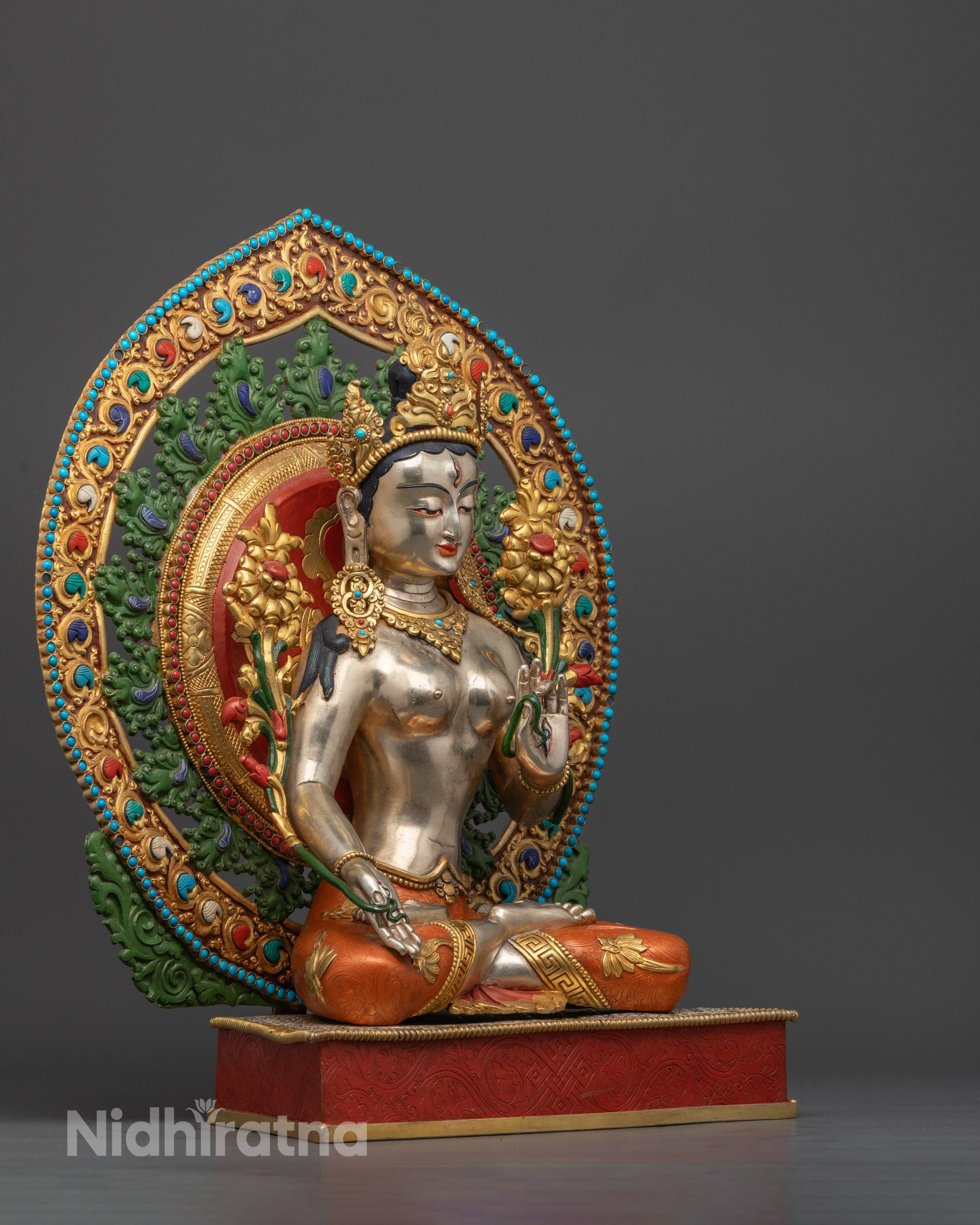 Tibetan White Tara Statue | Divine Feminine Energy