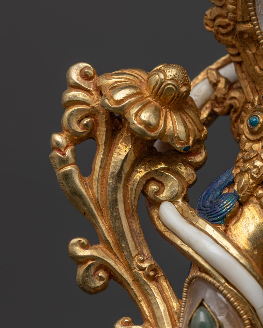 Crystal Green Tara Statue | Himalayan Tibetan Art