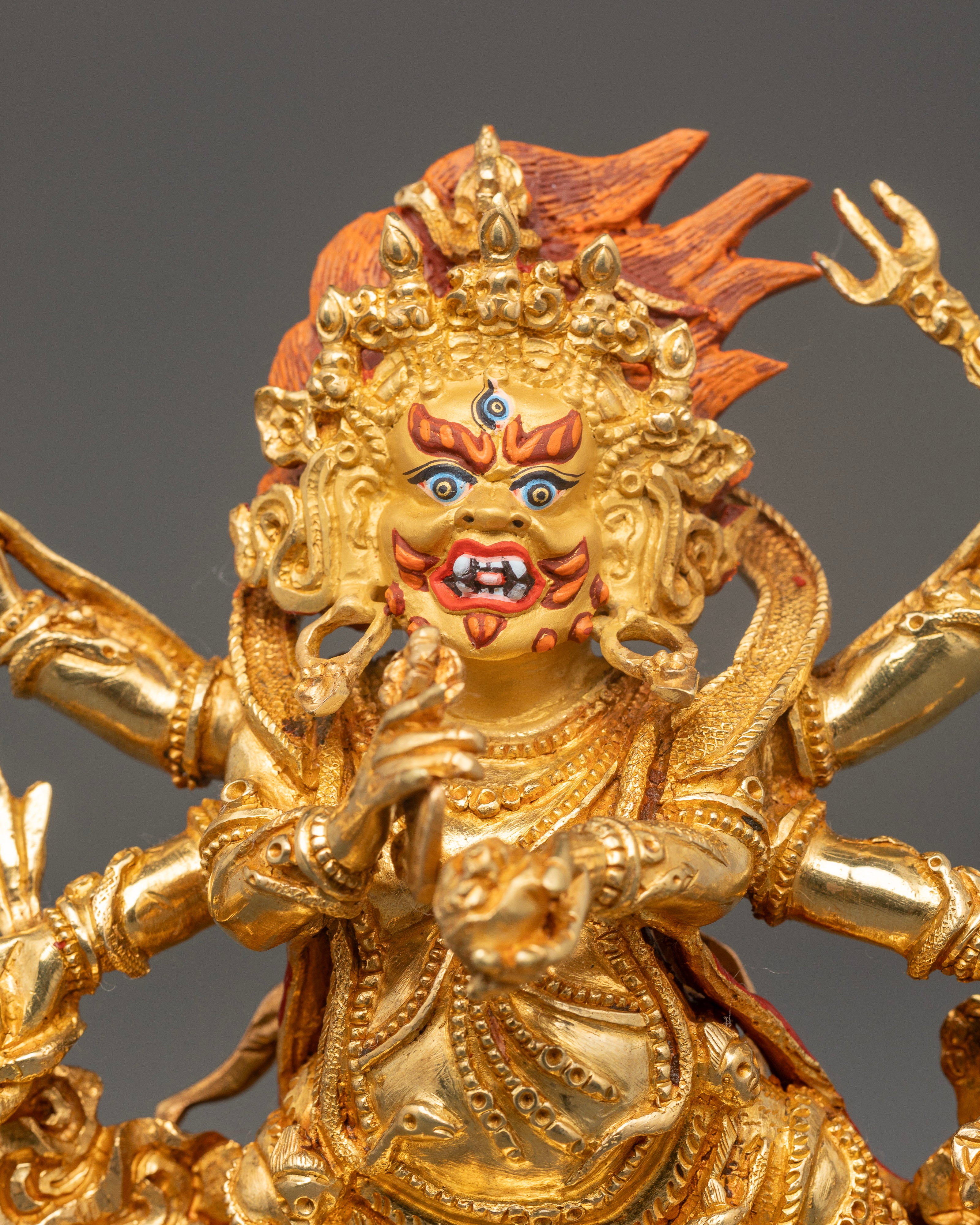 Embracing Wisdom and Protection: The Six-Armed White Mahakala