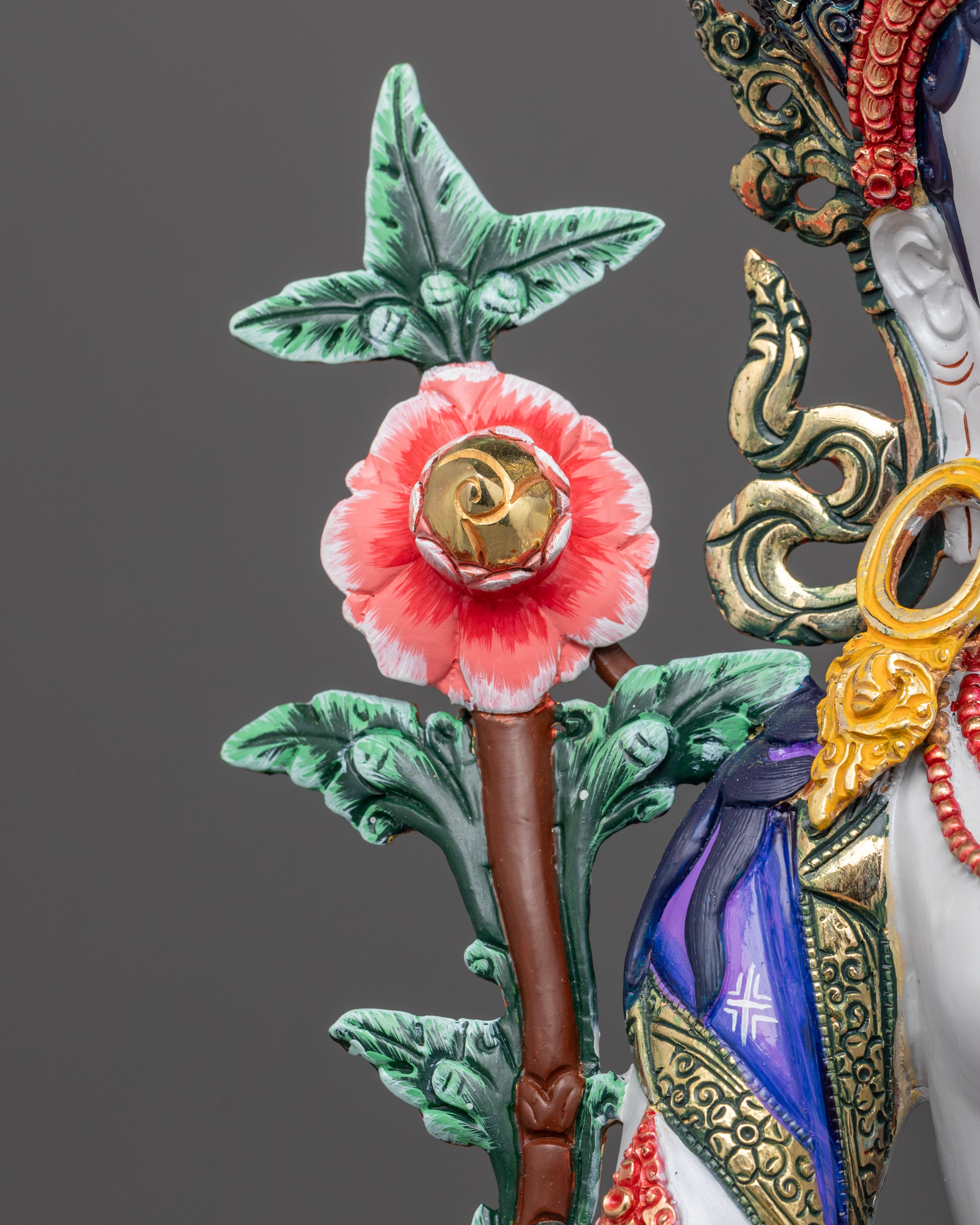 Colorful White Tara Statues for Peace and Protection