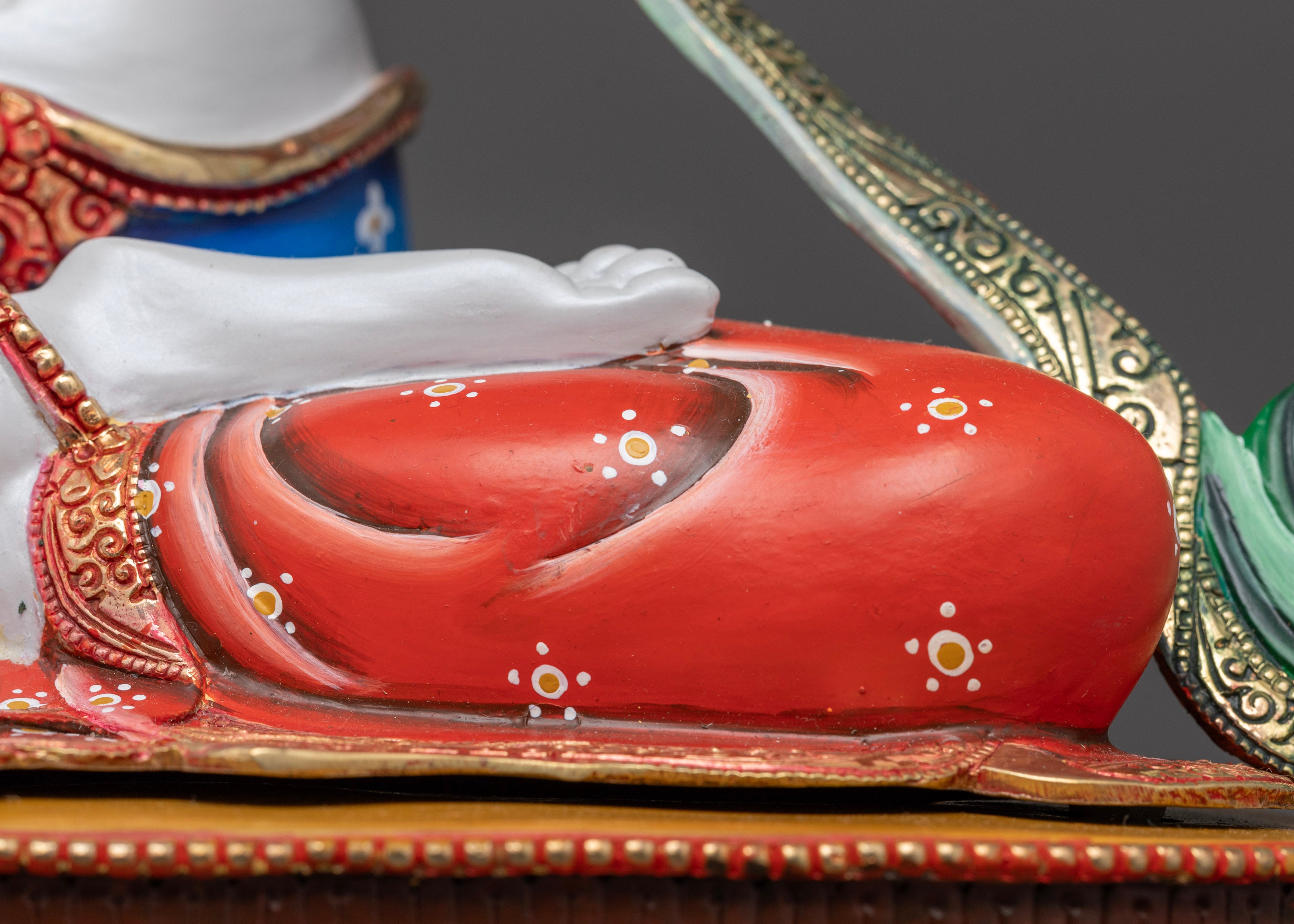 Colorful White Tara Statues for Peace and Protection