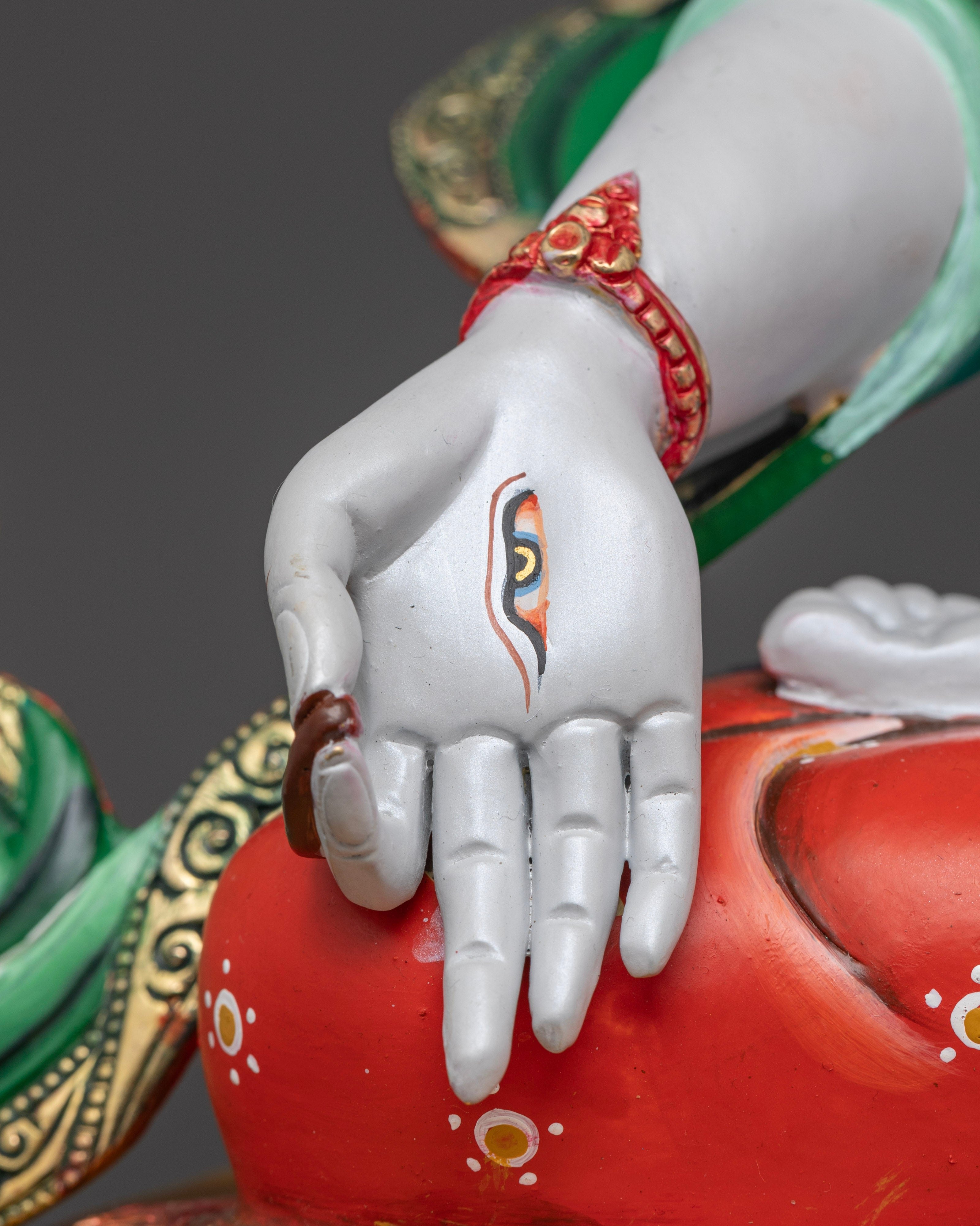 Colorful White Tara Statues for Peace and Protection