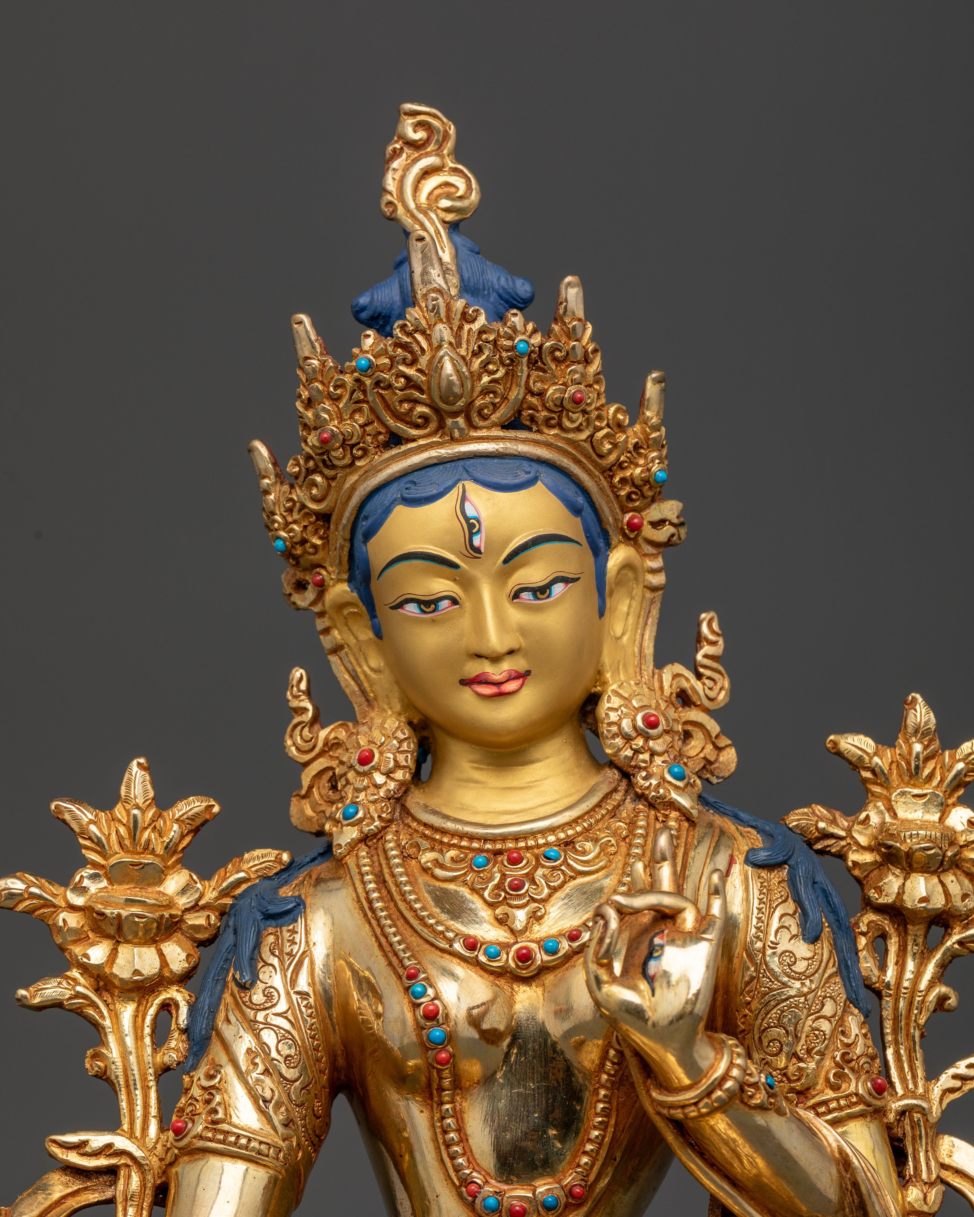 Elegant White Tara: The Golden Manifestation of Compassion