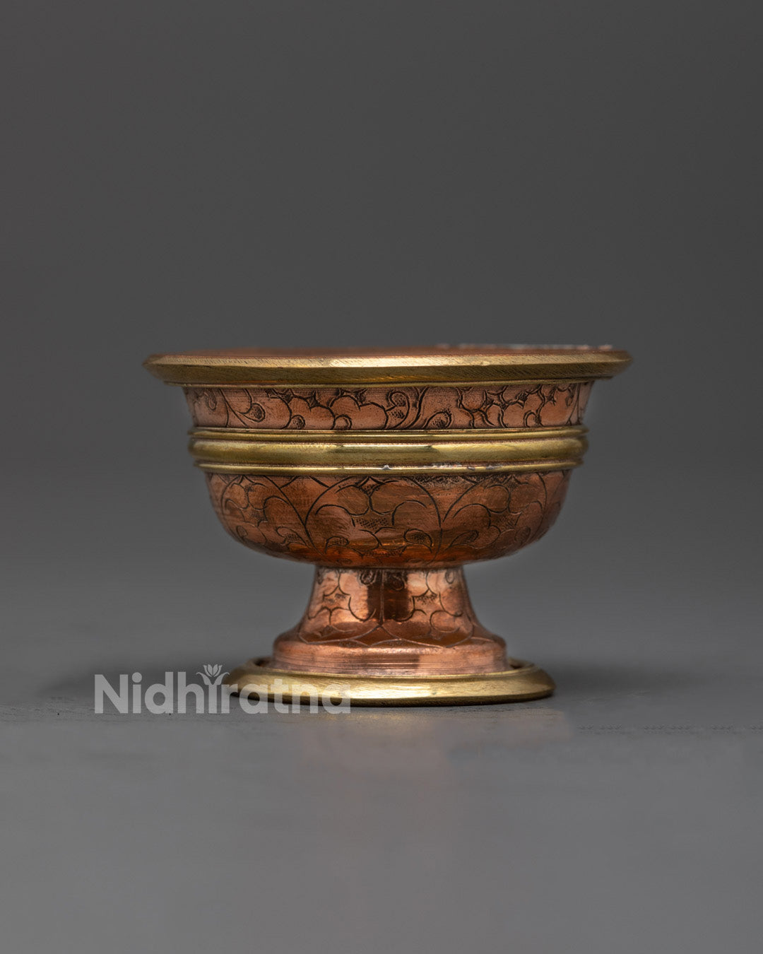 Copper Water Offering Bowl | Buddhist Ritual Items