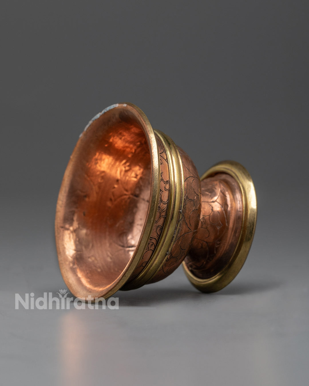 Copper Water Offering Bowl | Buddhist Ritual Items