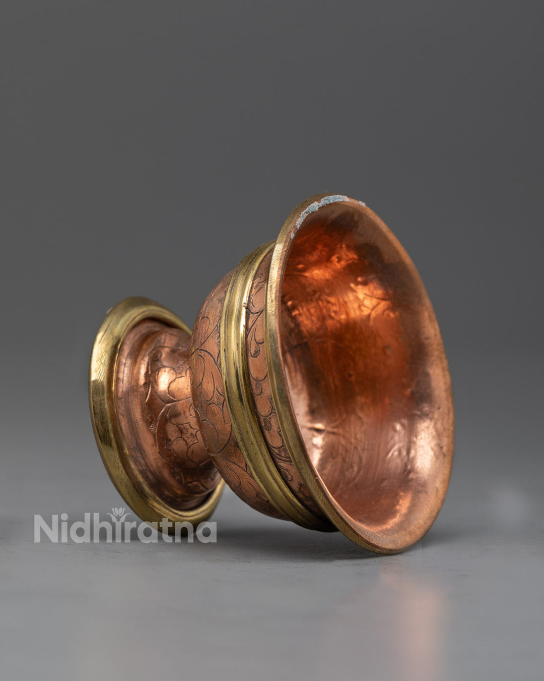Copper Water Offering Bowl | Buddhist Ritual Items