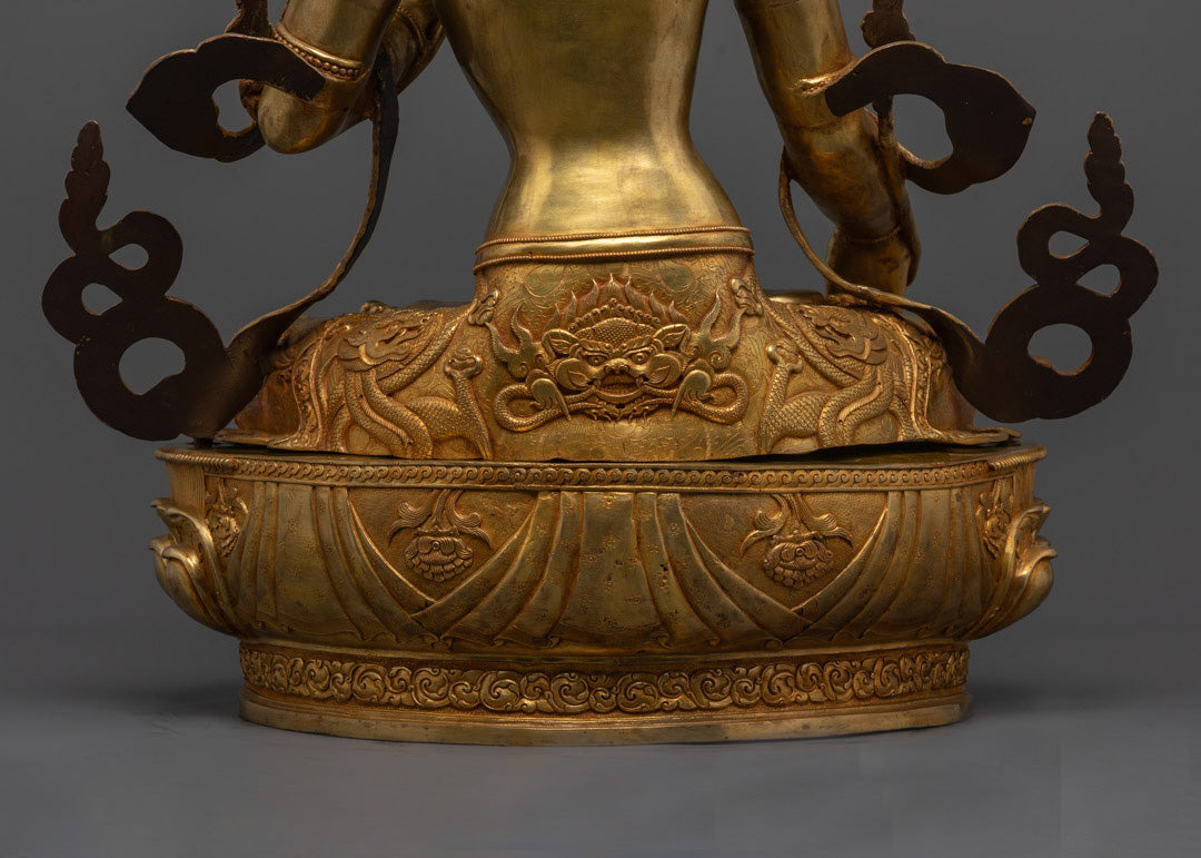 Traditional White Tara Statue | Handmade Nepalese Buddhist Goddess