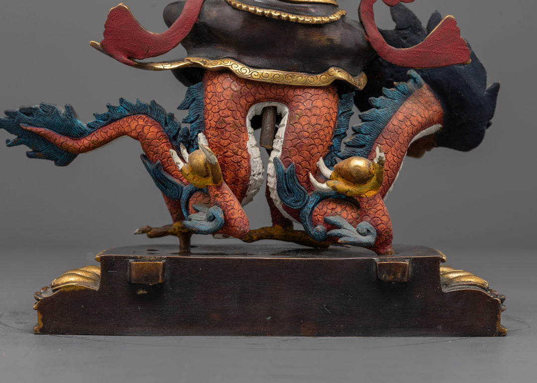Hand-Carved White Dzambhala Statue | Himalayan Sacred Art
