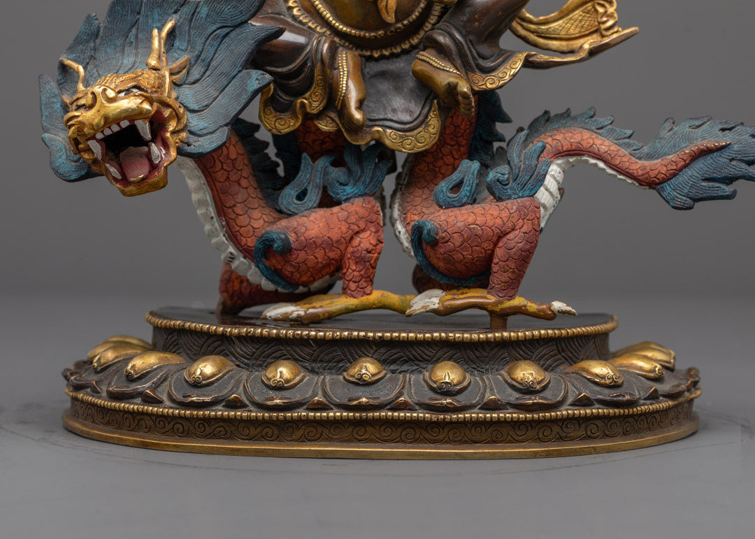 Hand-Carved White Dzambhala Statue | Himalayan Sacred Art