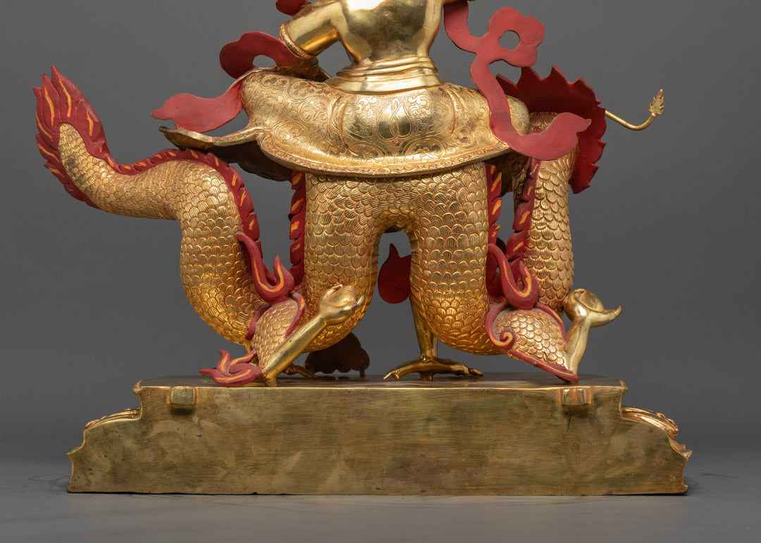 Traditional White Dzambhala Statue | Buddhist Wealth God