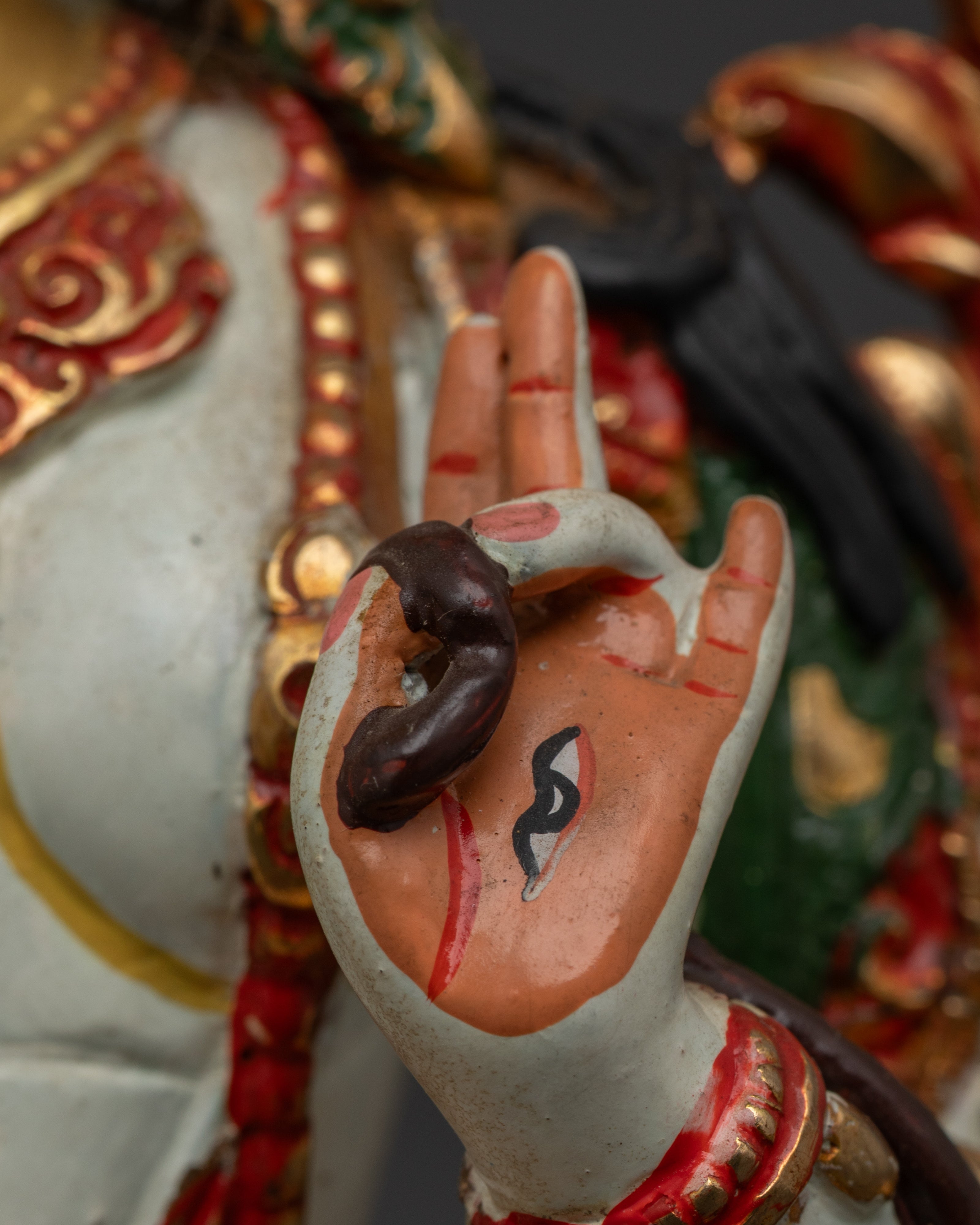 Tibetan White Tara Sculpture for Divine Protection