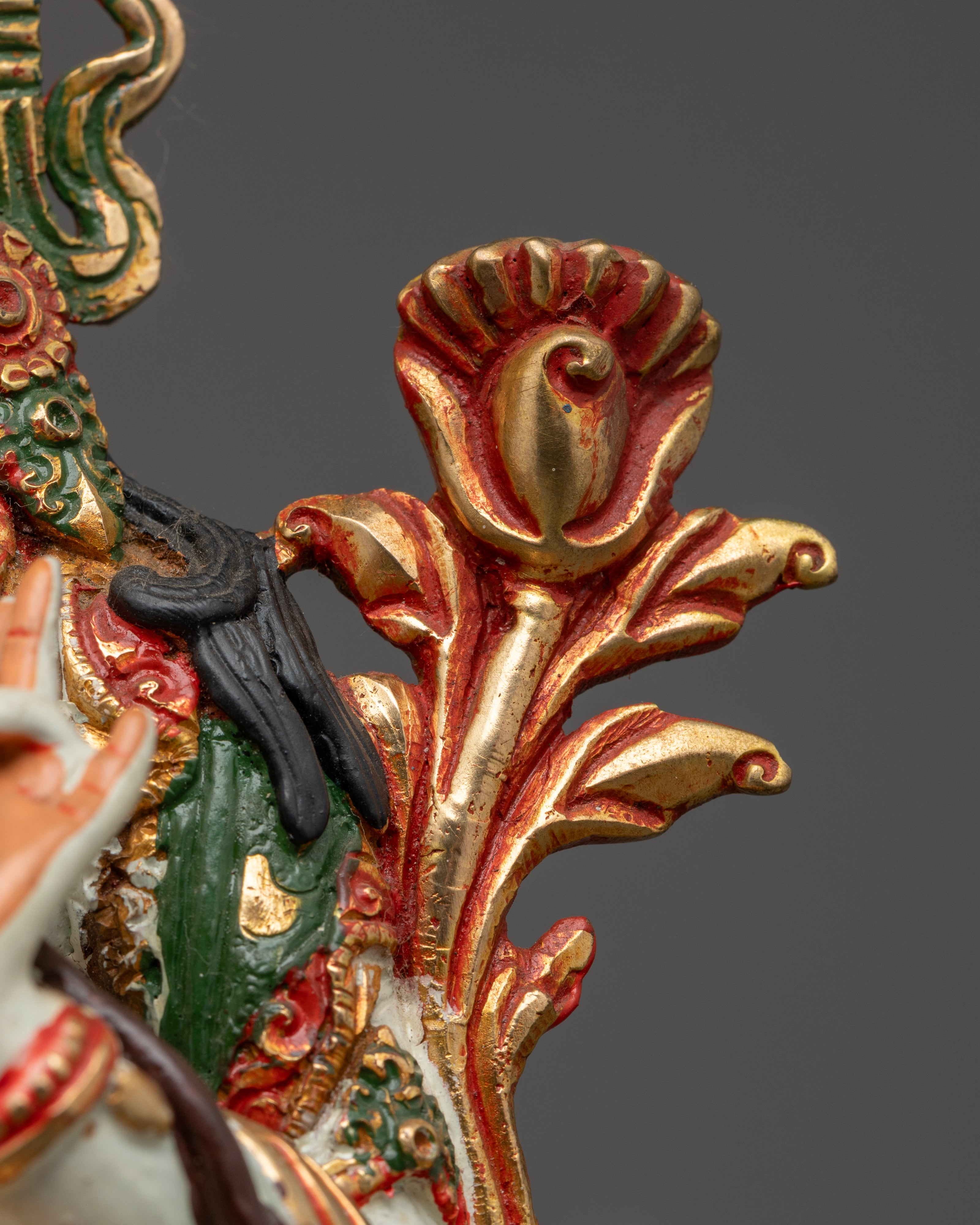 Tibetan White Tara Sculpture for Divine Protection