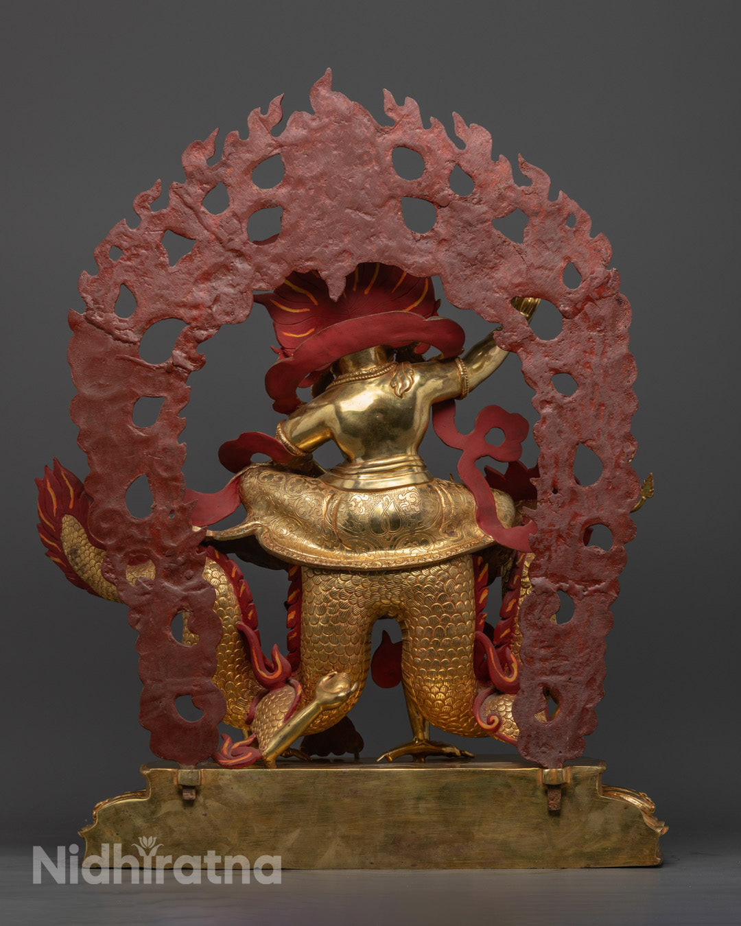 Traditional White Dzambhala Statue | Buddhist Wealth God