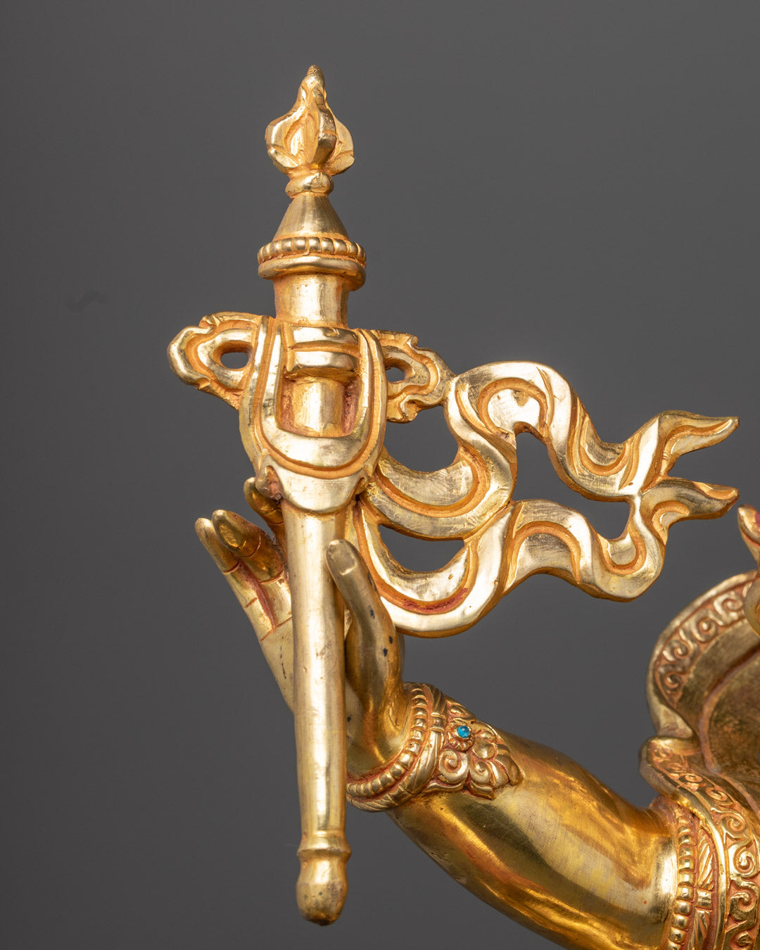 Traditional White Dzambhala Statue | Buddhist Wealth God