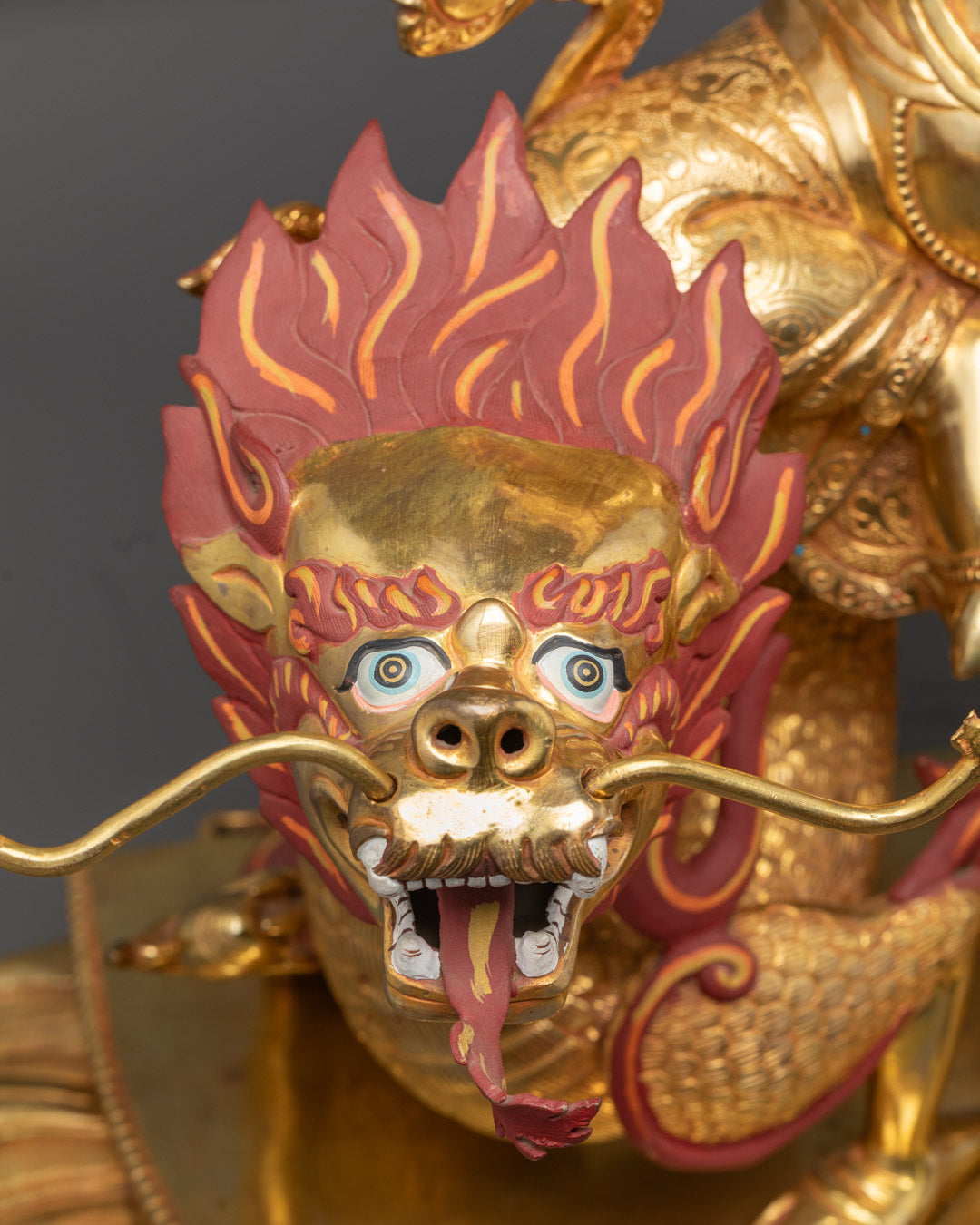 Traditional White Dzambhala Statue | Buddhist Wealth God