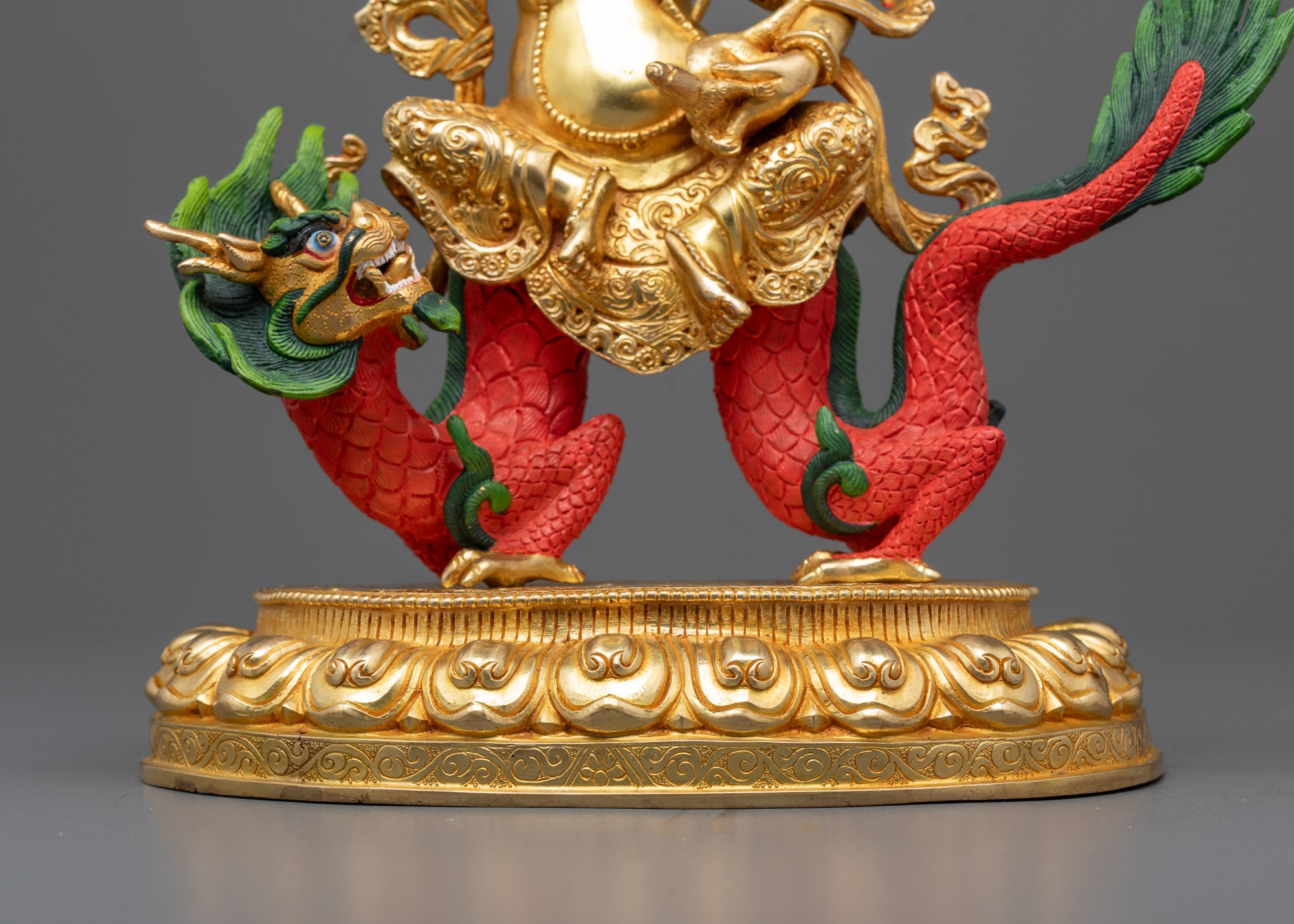White Dzambhala Sculpture | Enlightened Protector of Wealth