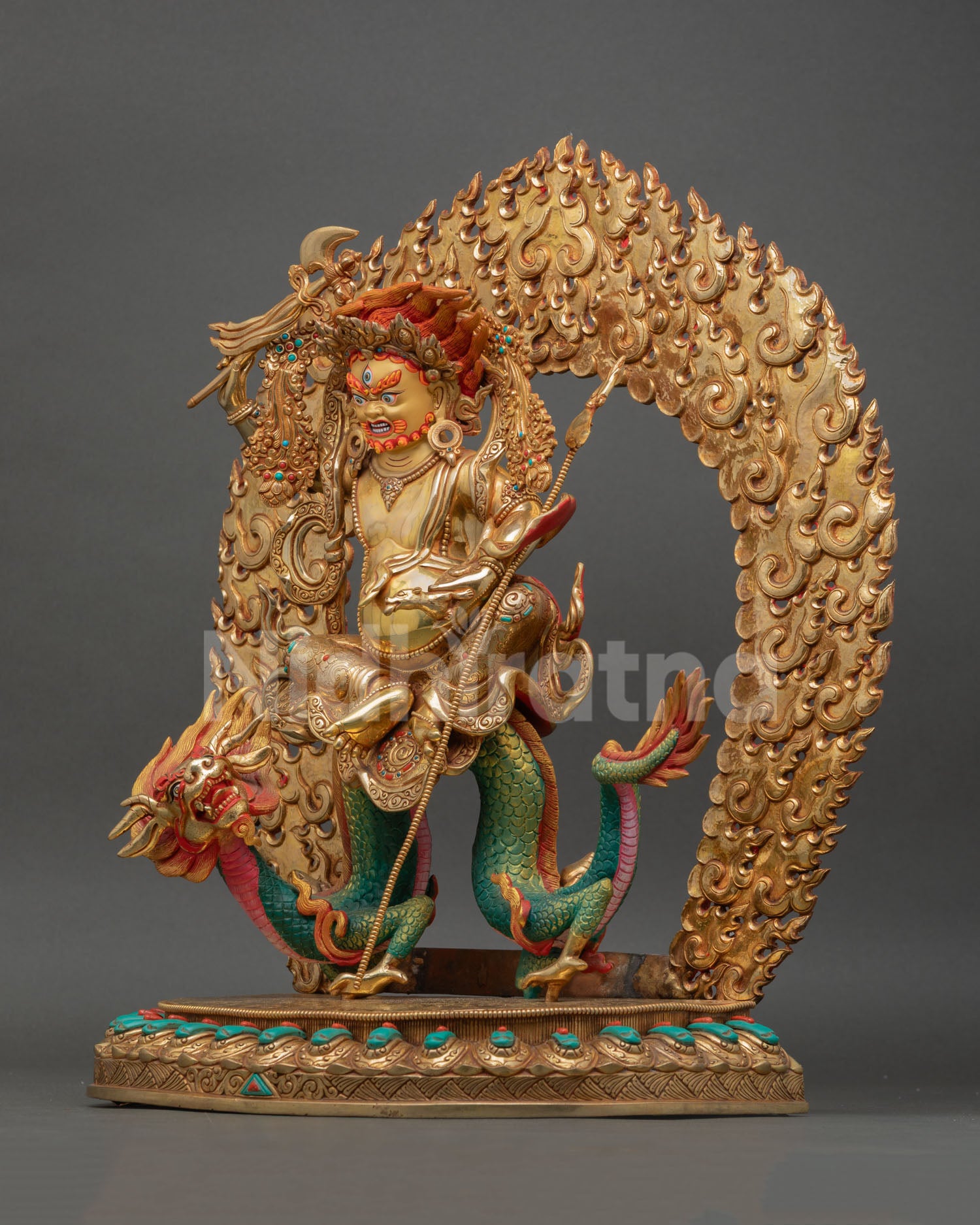 White Dzambhala Statue | Buddhist Art for Home Altar Decor