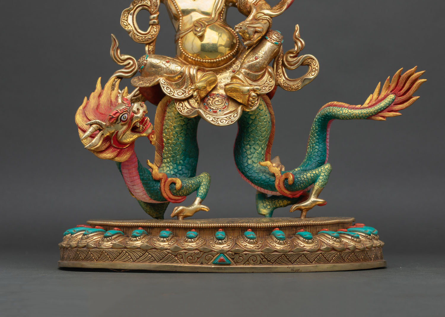 White Dzambhala Statue | Buddhist Art for Home Altar Decor