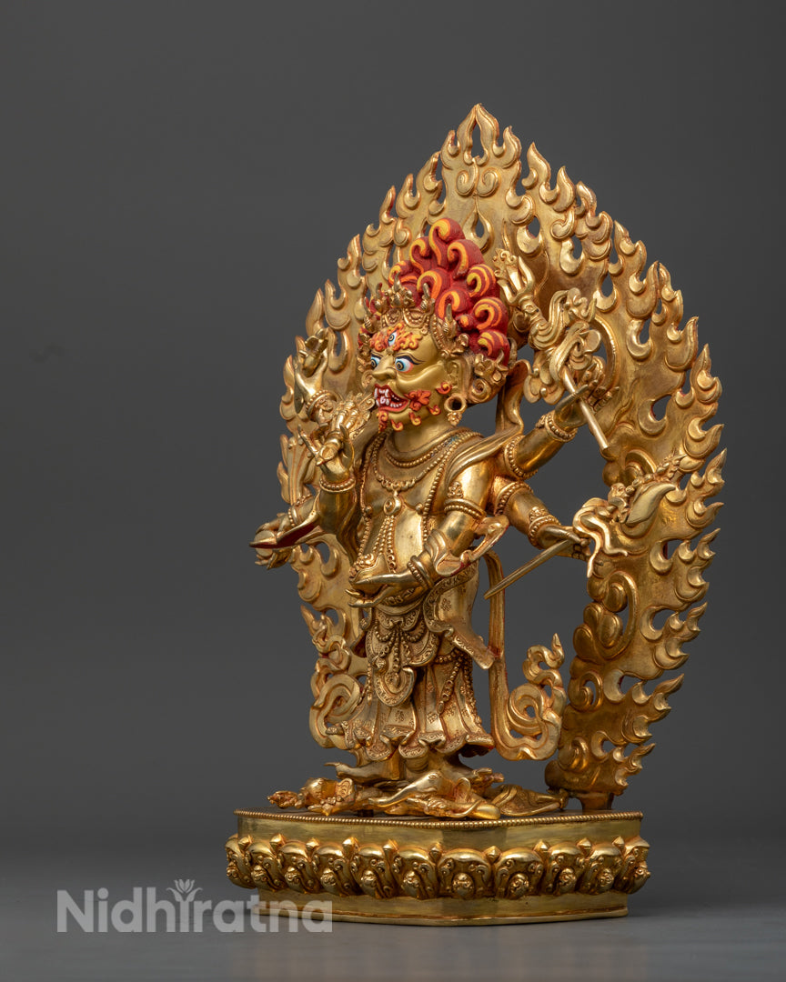 White Mahakala Statue: Spiritual Protection and Harmony