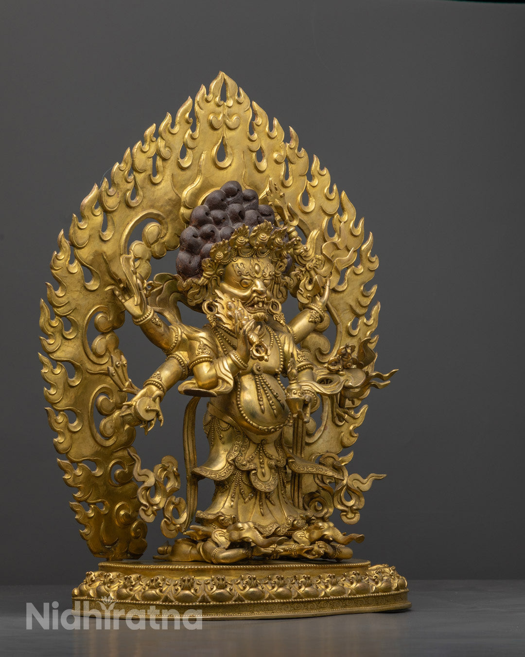 White Mahakala Statue | A Great Protector in Vajrayana Buddhism