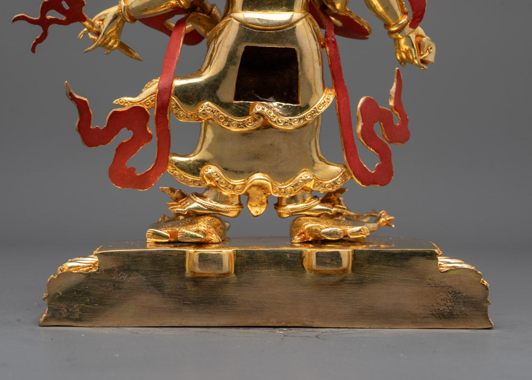 White Mahakala Statue for Protection and Karma Removal