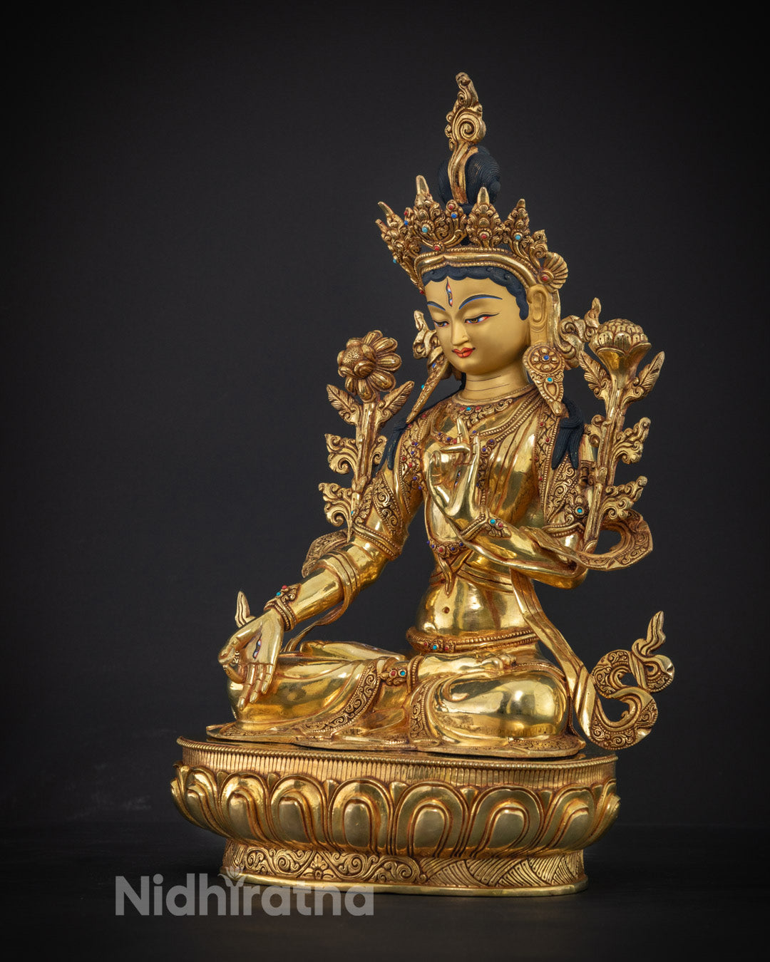 Hand-Carved White Tara Statue | Goddess of Compassion