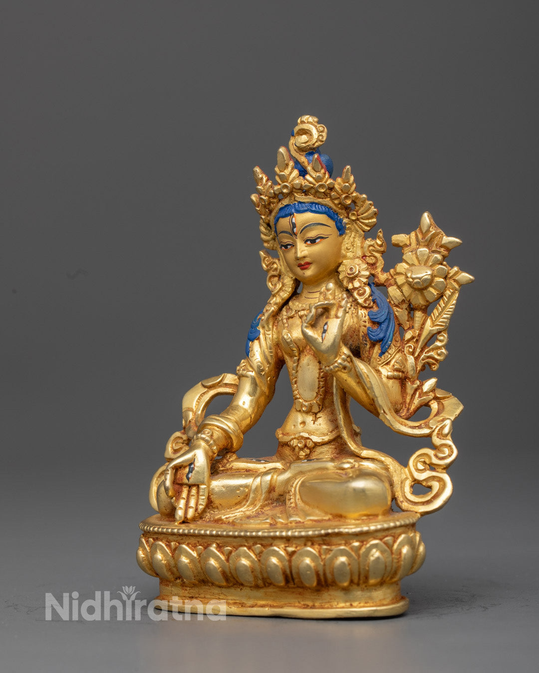 Nepalese White Tara Statue | Handcrafted Tibetan Goddess