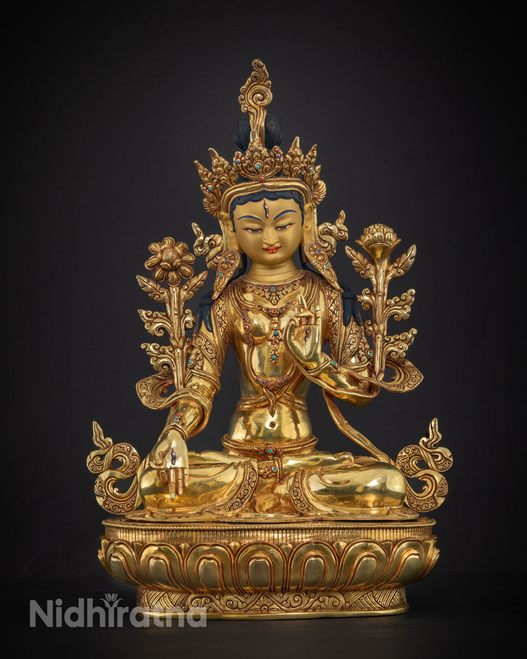 Hand-Carved White Tara Statue | Goddess of Compassion