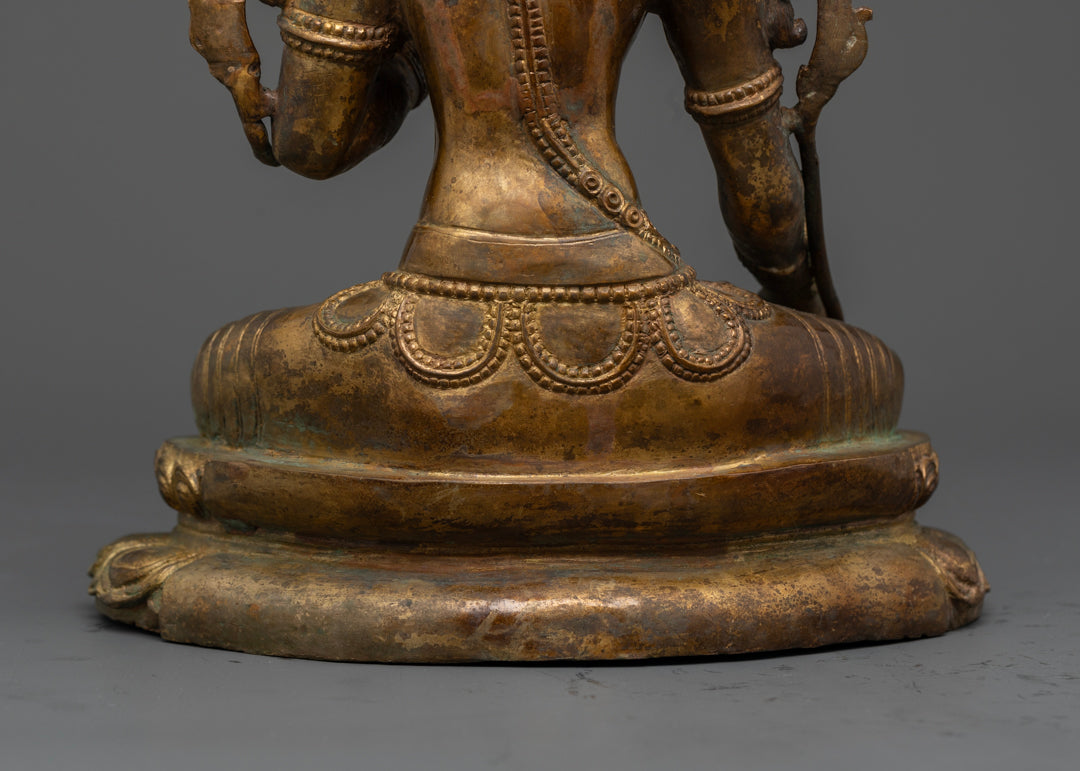 Antique White Tara Statue | Sacred Art