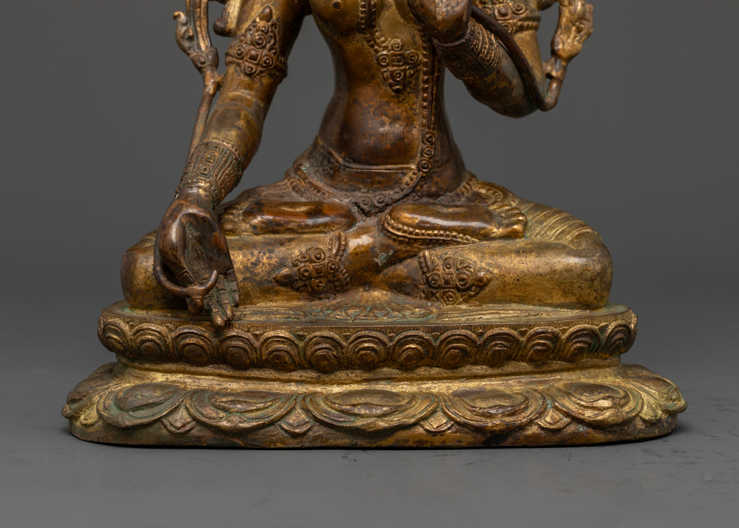 Antique White Tara Statue | Sacred Art