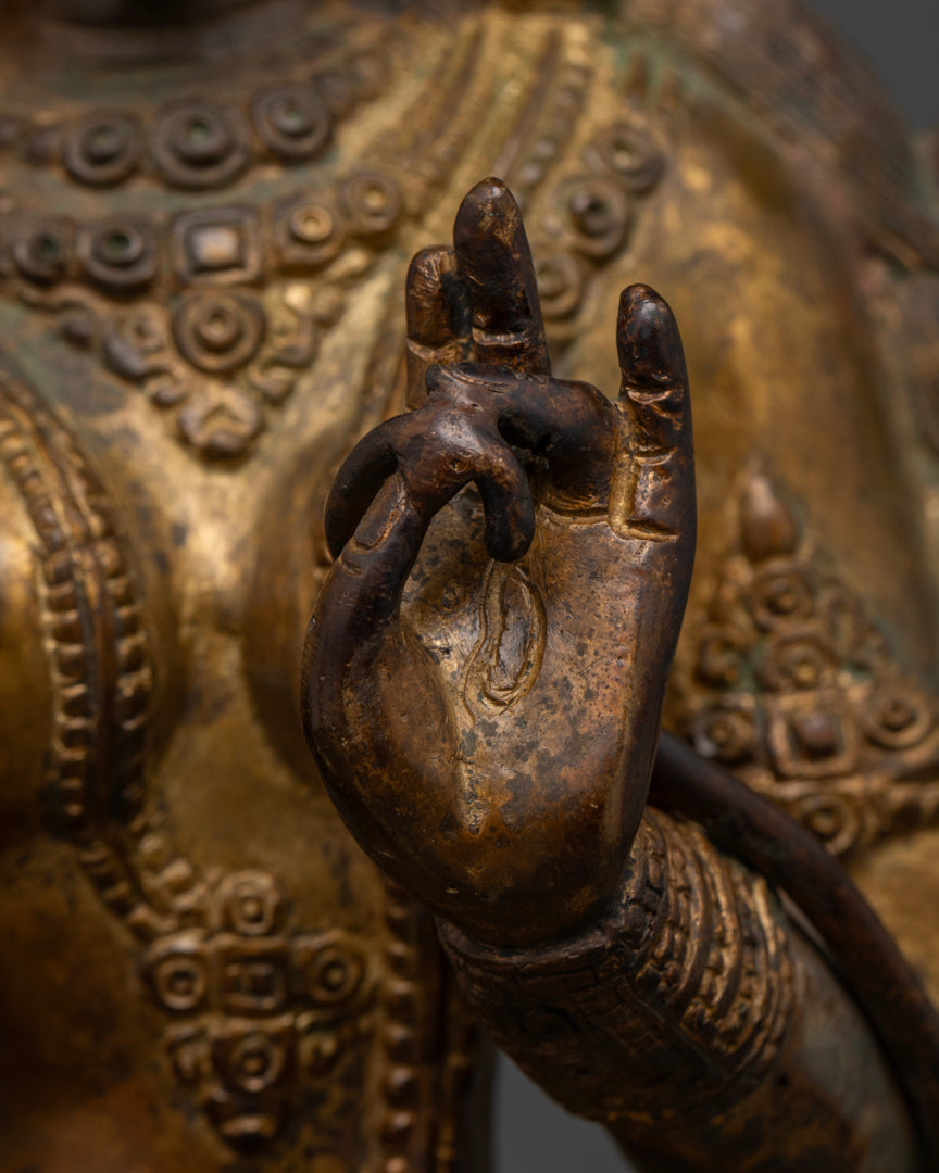 Antique White Tara Statue | Sacred Art