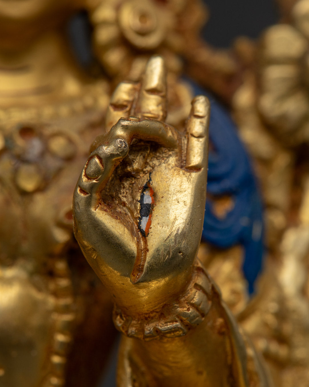 White Tara Statue | Handcrafted 24K Gold-Plated Copper
