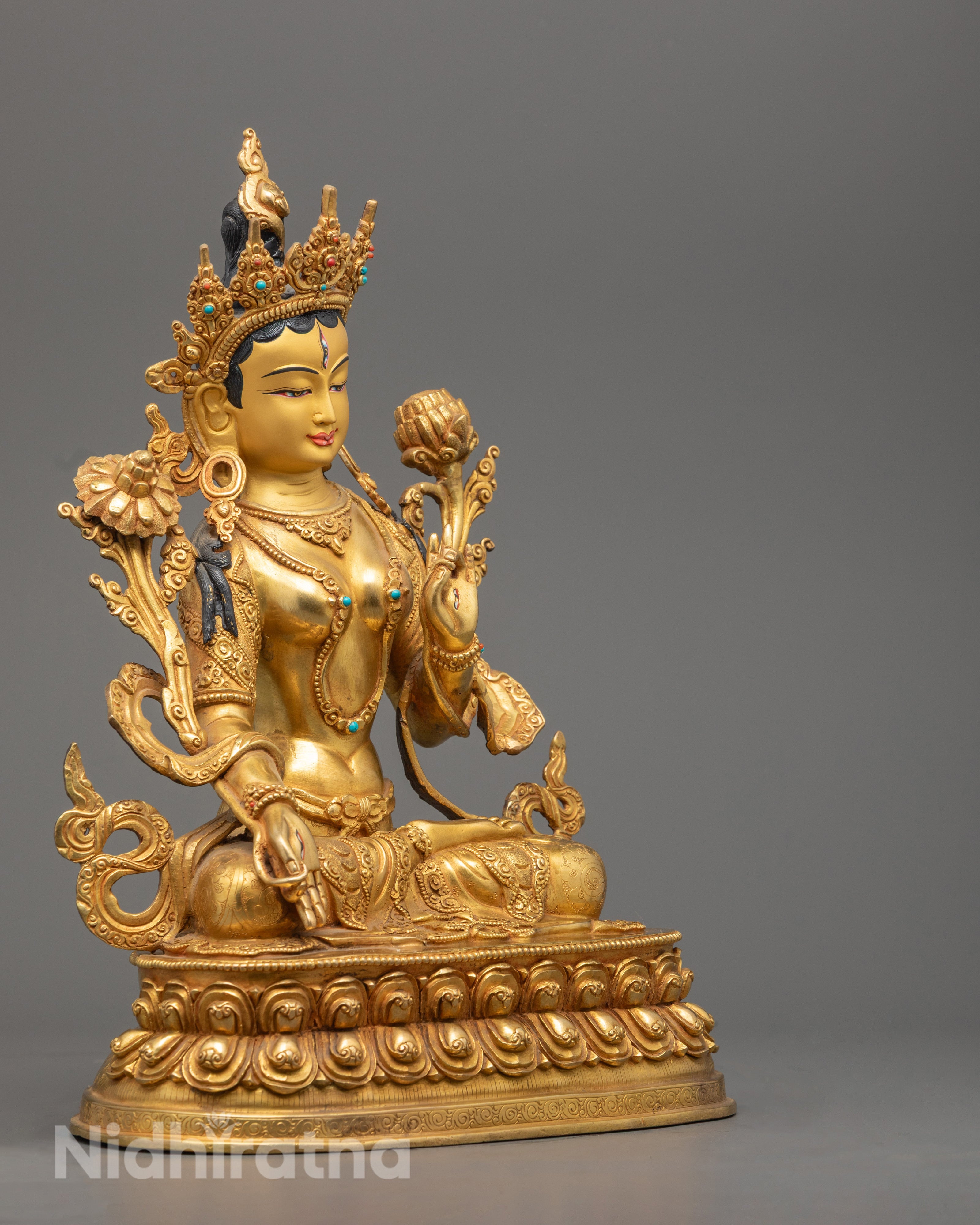 Authentic Nepali White Tara Statue | Sacred Feminine Deity