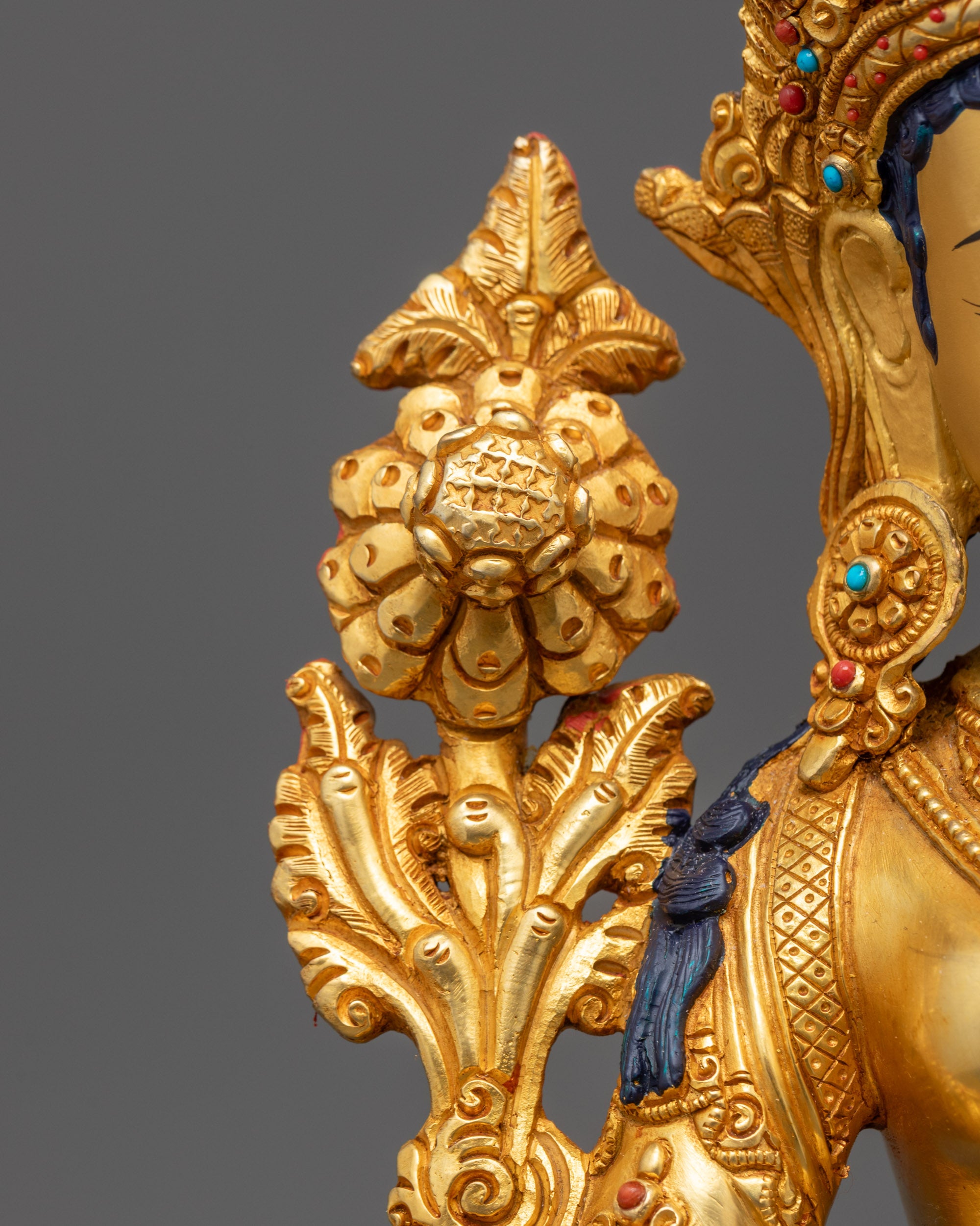 Traditional White Tara Statue | Himalayan Buddhist Sculpture